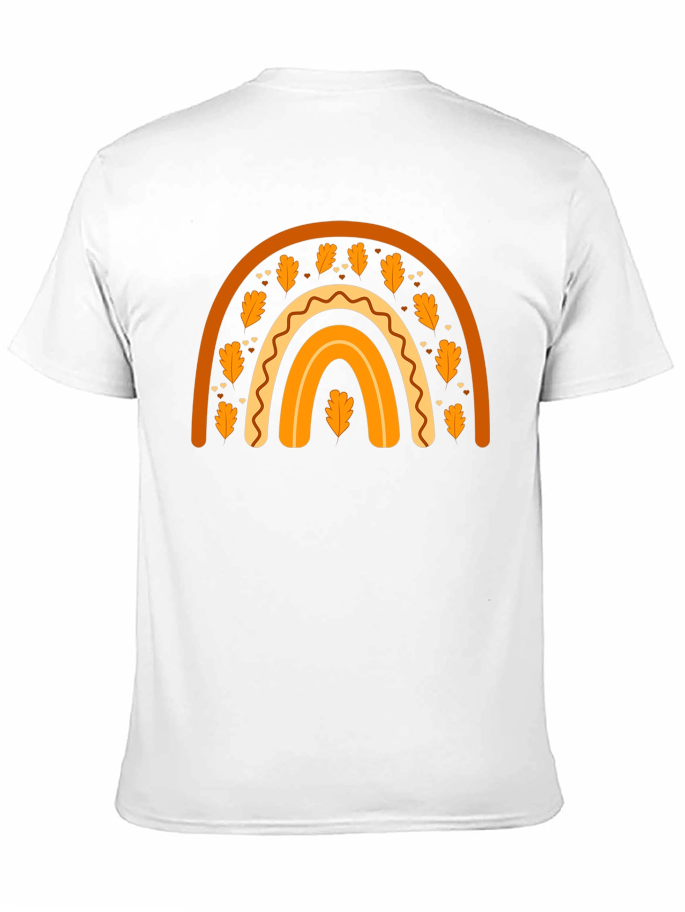 Fall Rainbow Graphic Tee - Autumn Harvest Shirt