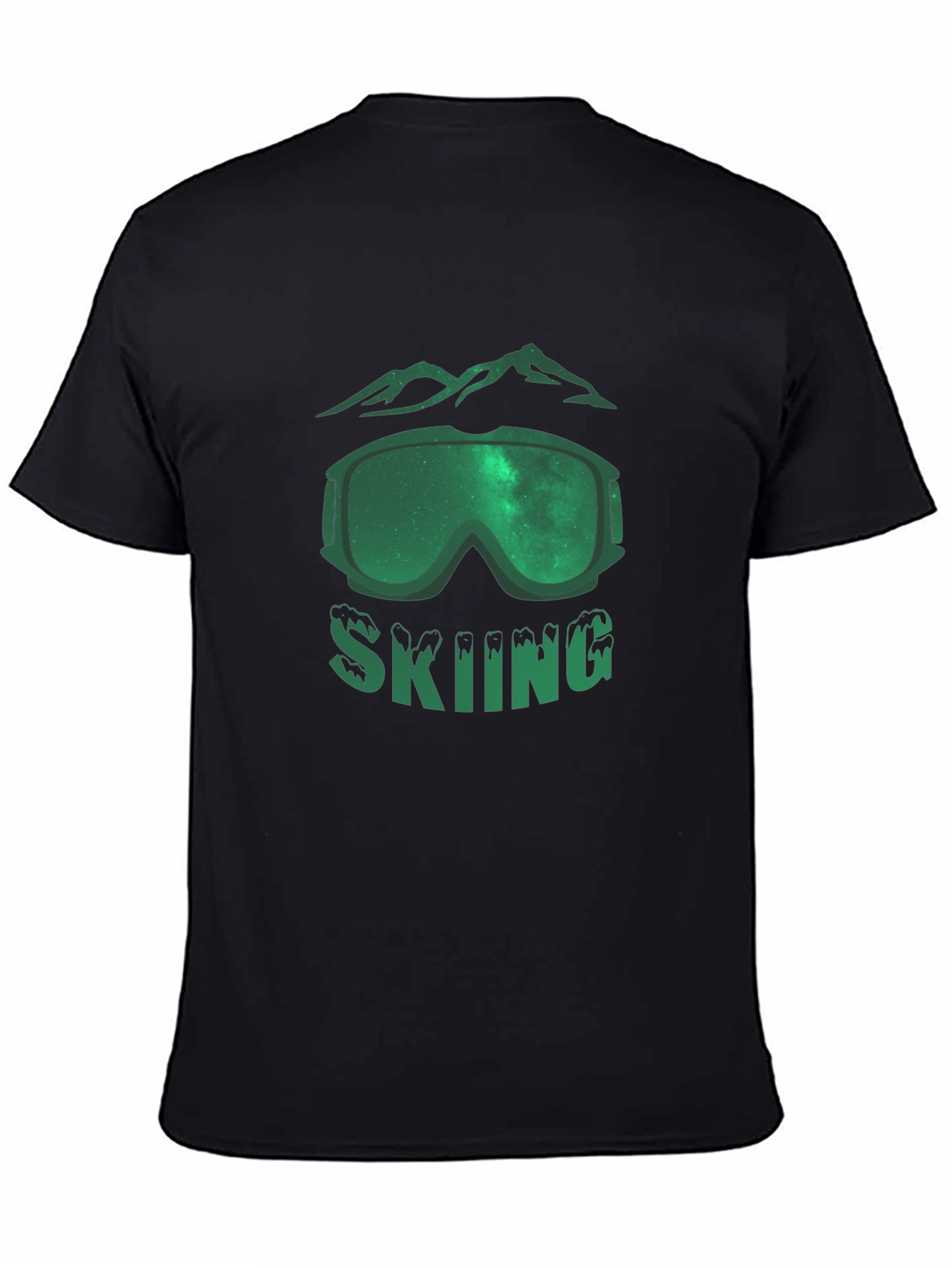 Skiing T-Shirt - Mountain & Goggle Graphic