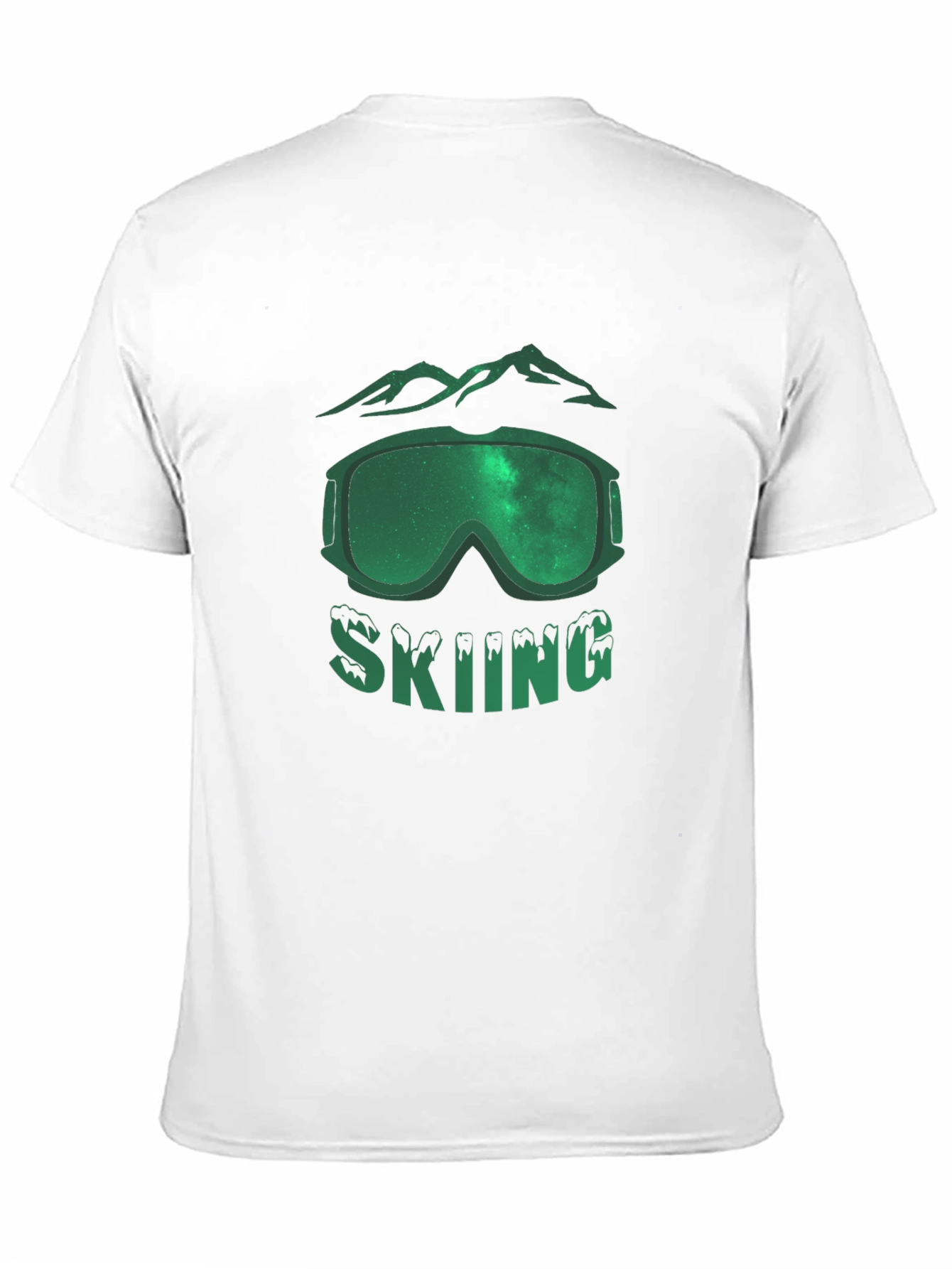 Skiing T-Shirt - Mountain & Goggle Graphic