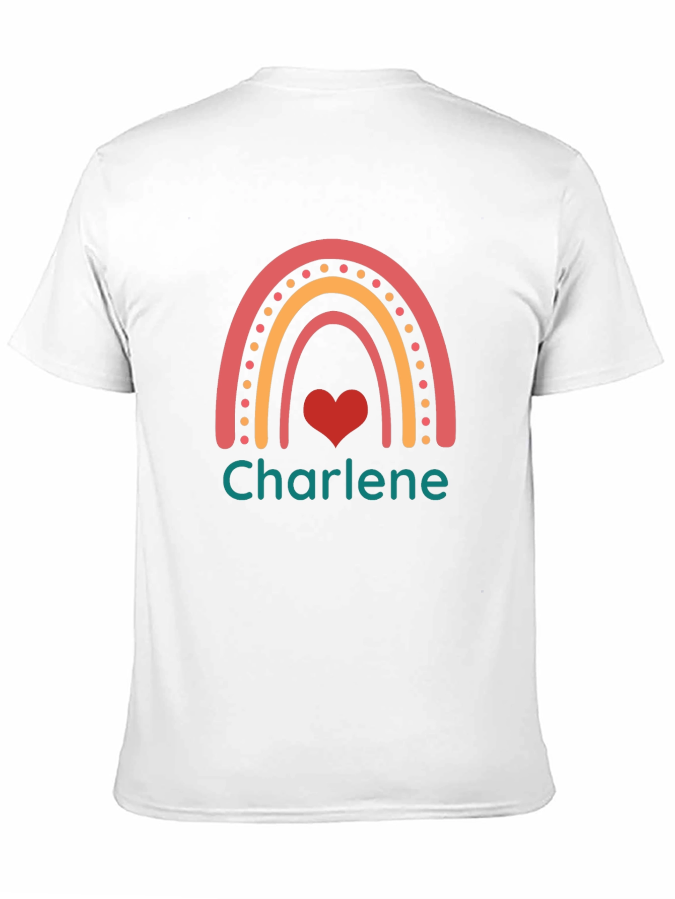 Charlene Rainbow Heart Graphic T-Shirt