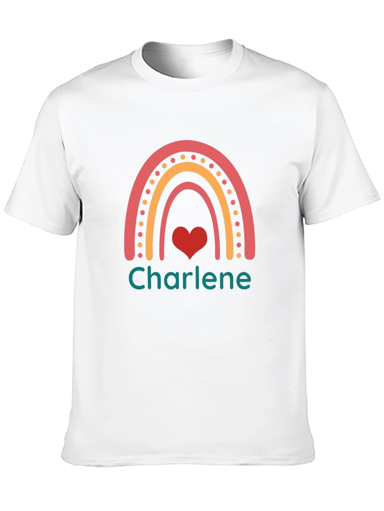 Charlene Rainbow Heart Graphic T-Shirt