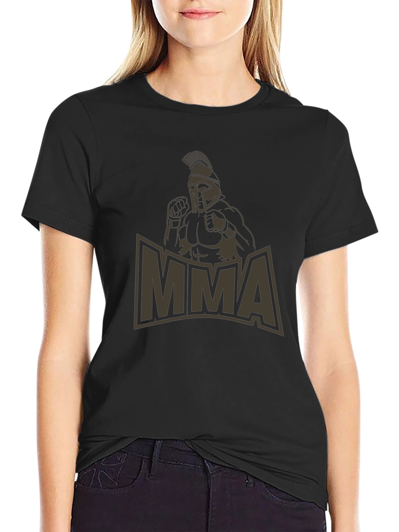 MMA Spartan Warrior Graphic Tee - Black