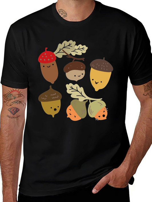 Cute Acorn Cartoon Graphic T-Shirt