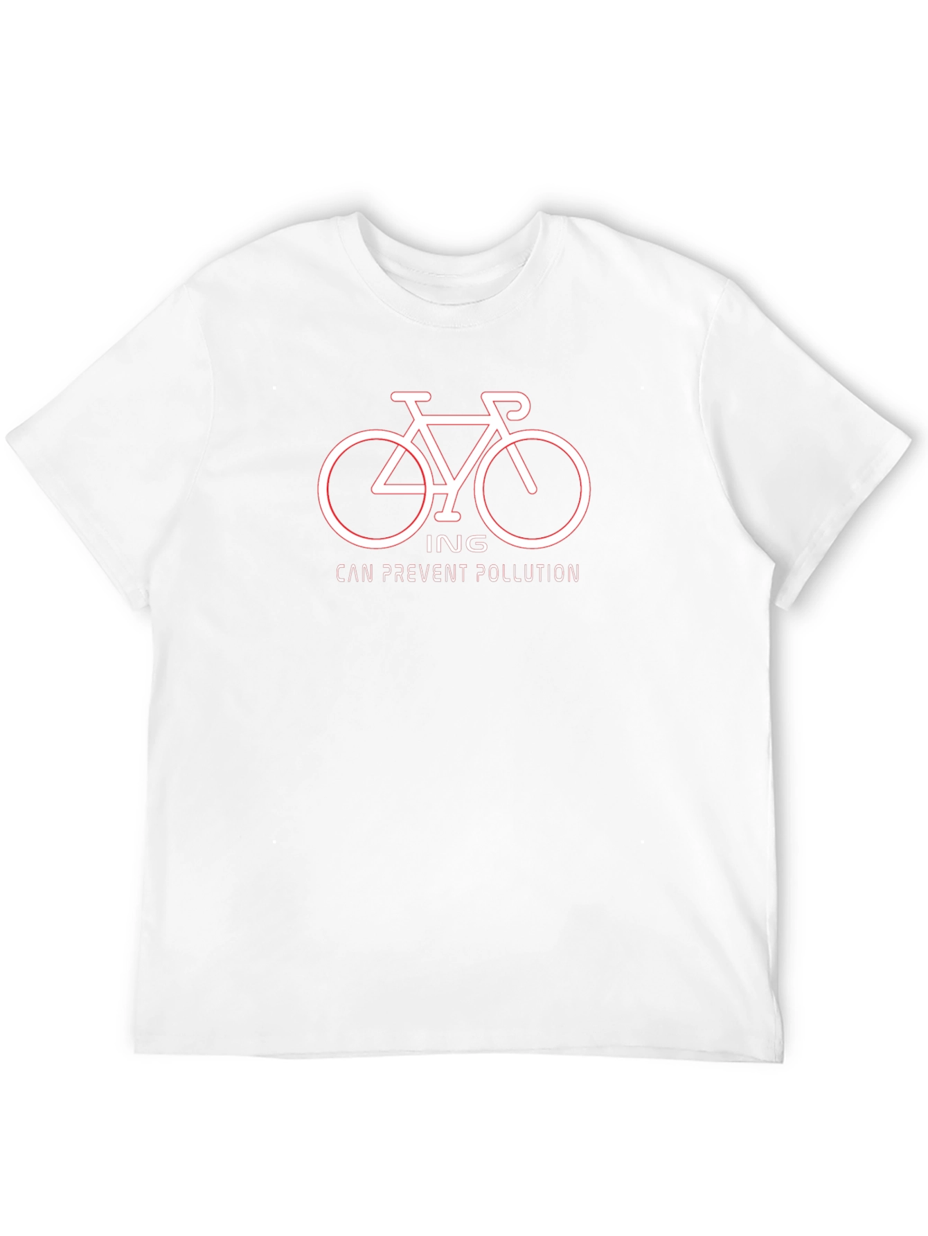 Bike Can Prevent Pollution Graphic Tee - Black