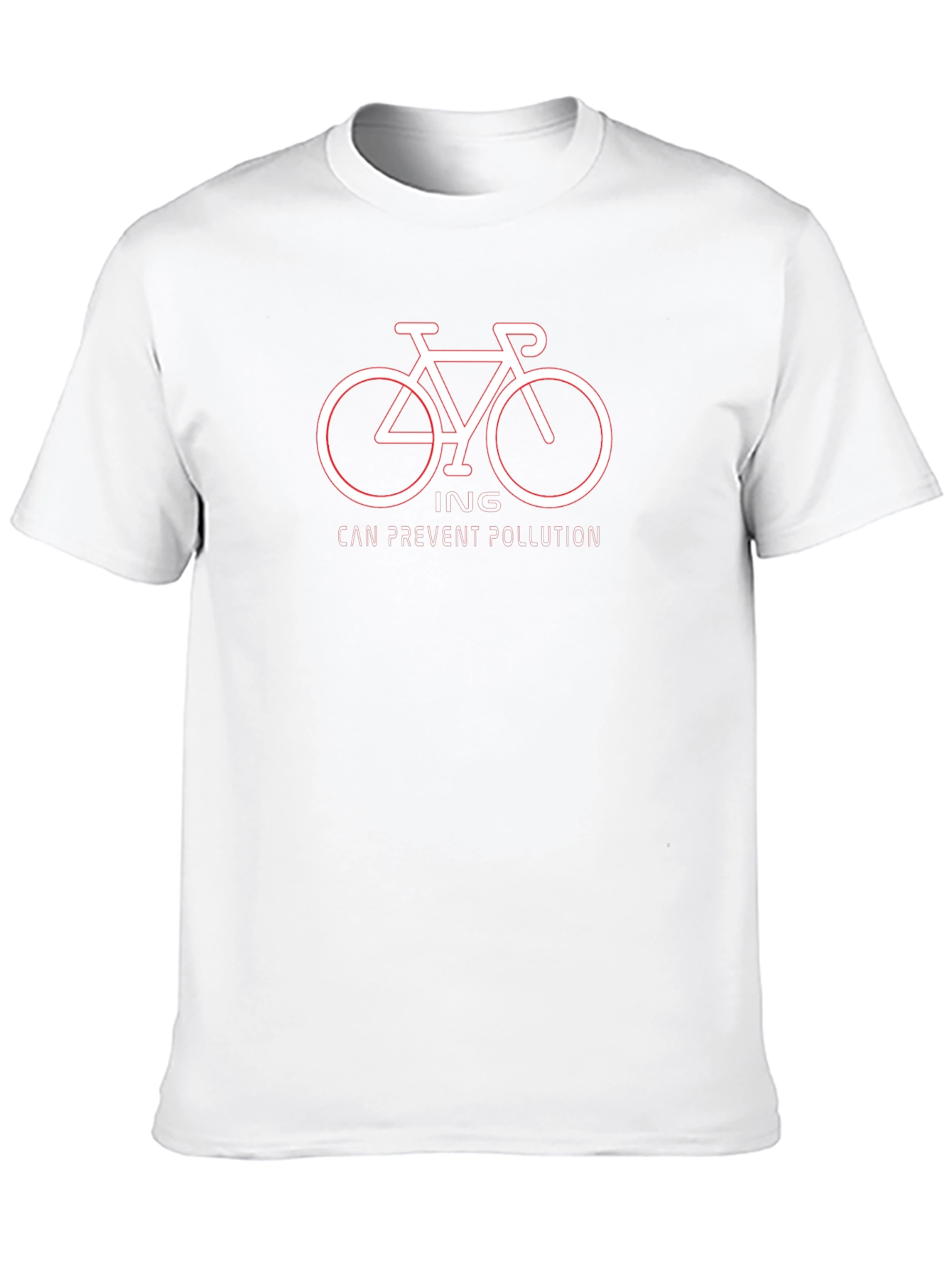 Bike Can Prevent Pollution Graphic Tee - Black