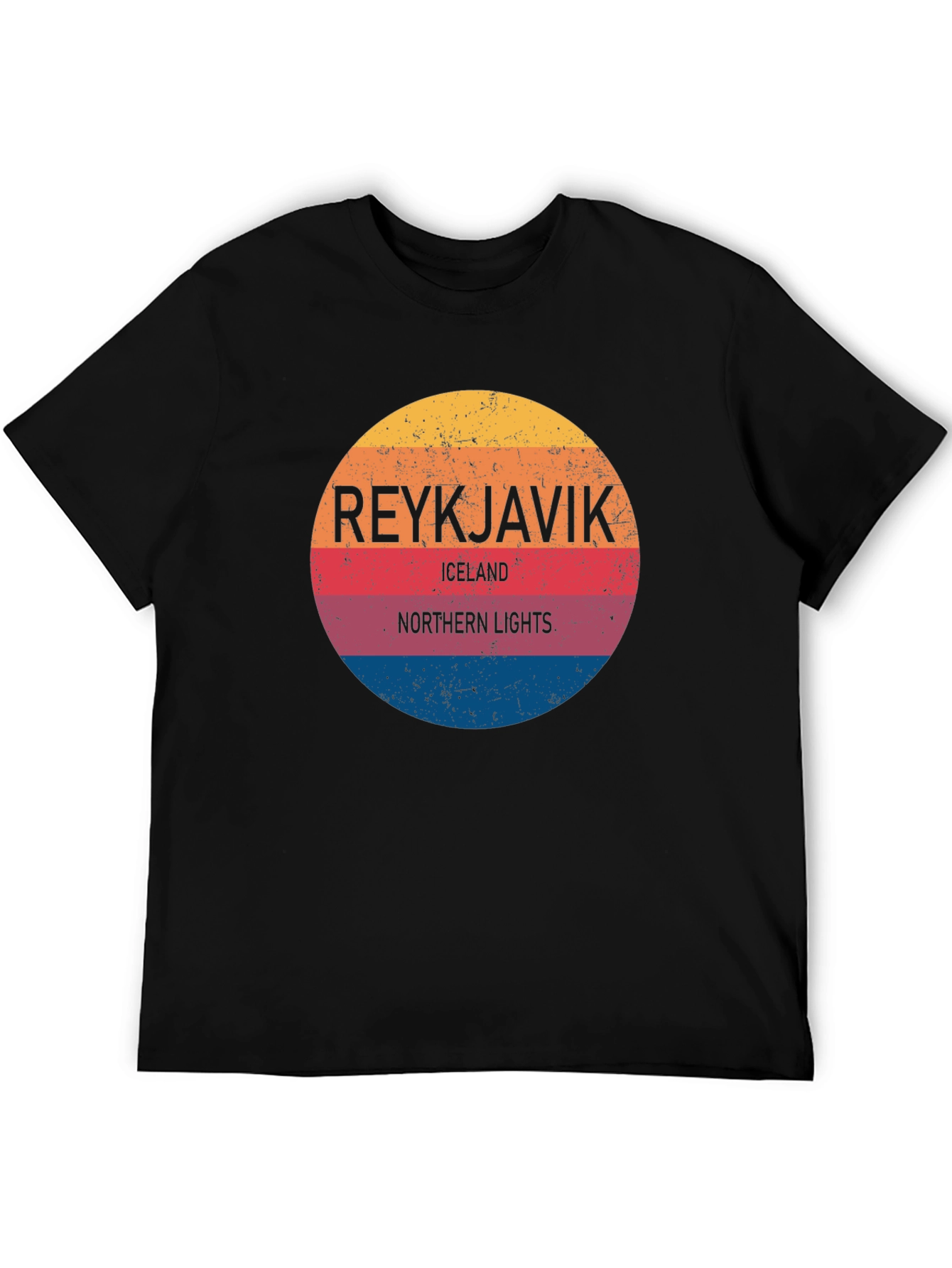 Reykjavik Iceland Northern Lights Graphic T-Shirt