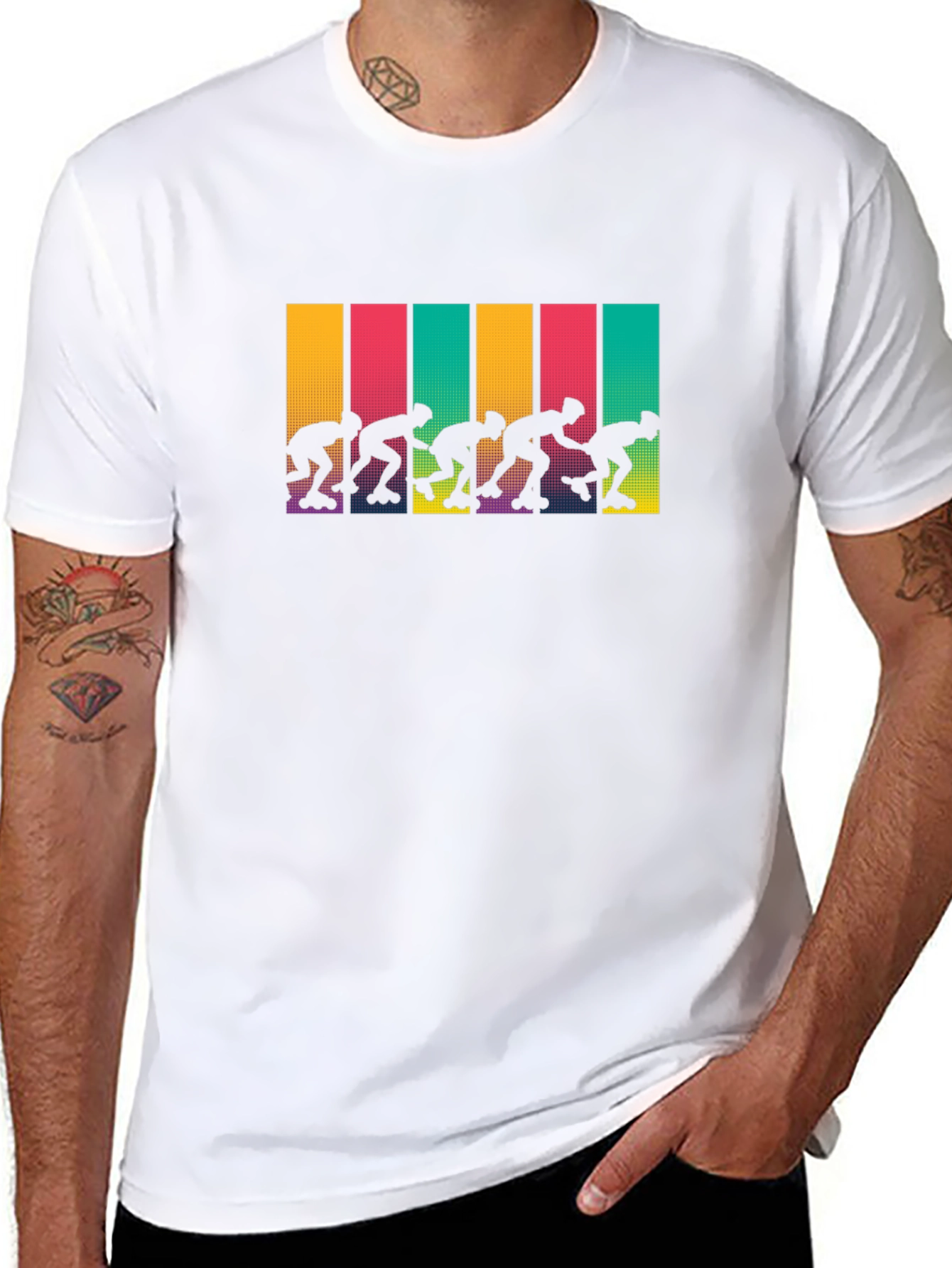Retro Roller Skate T-Shirt - Funky 80s Style