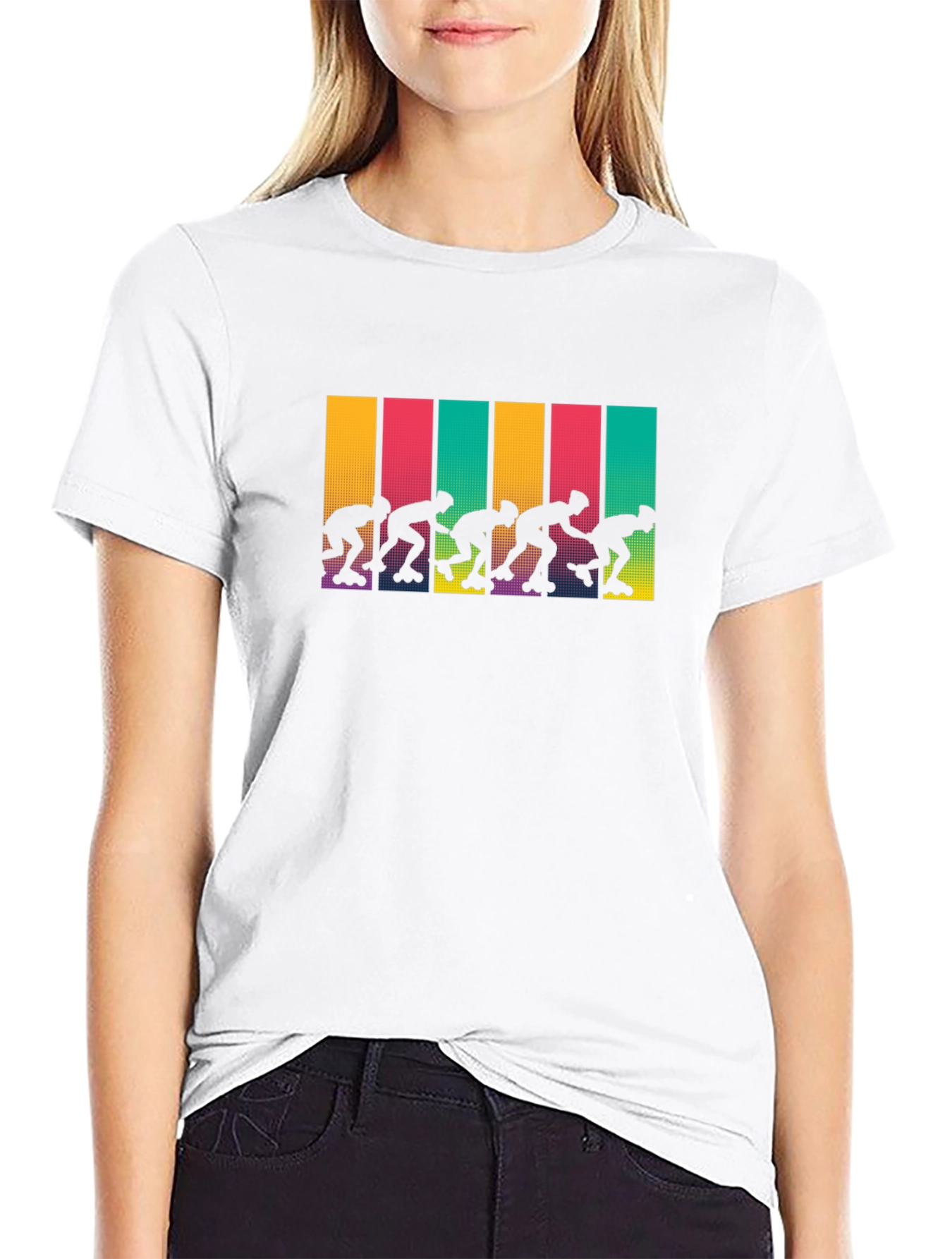 Retro Roller Skate T-Shirt - Funky 80s Style
