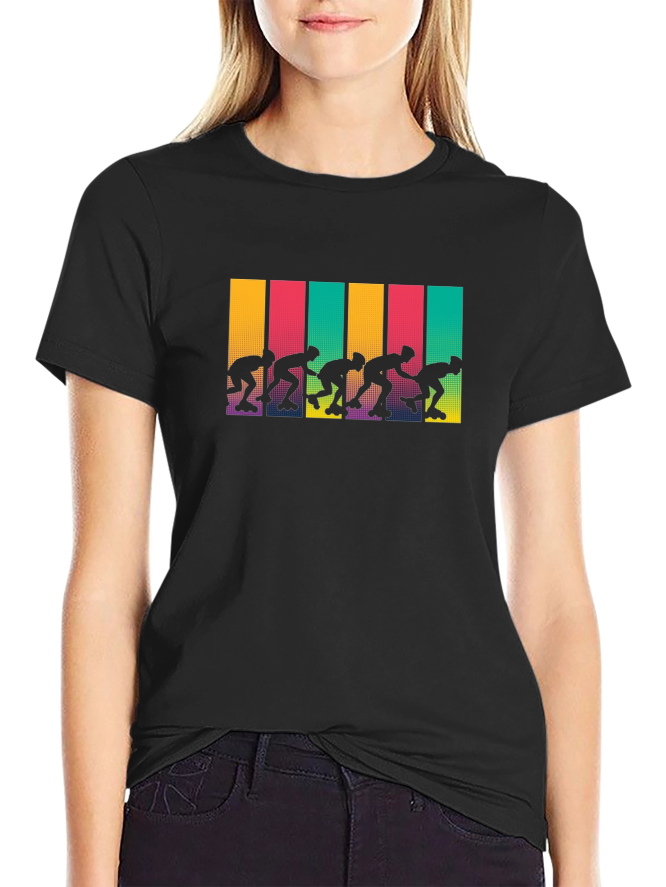 Retro Roller Skate T-Shirt - Funky 80s Style