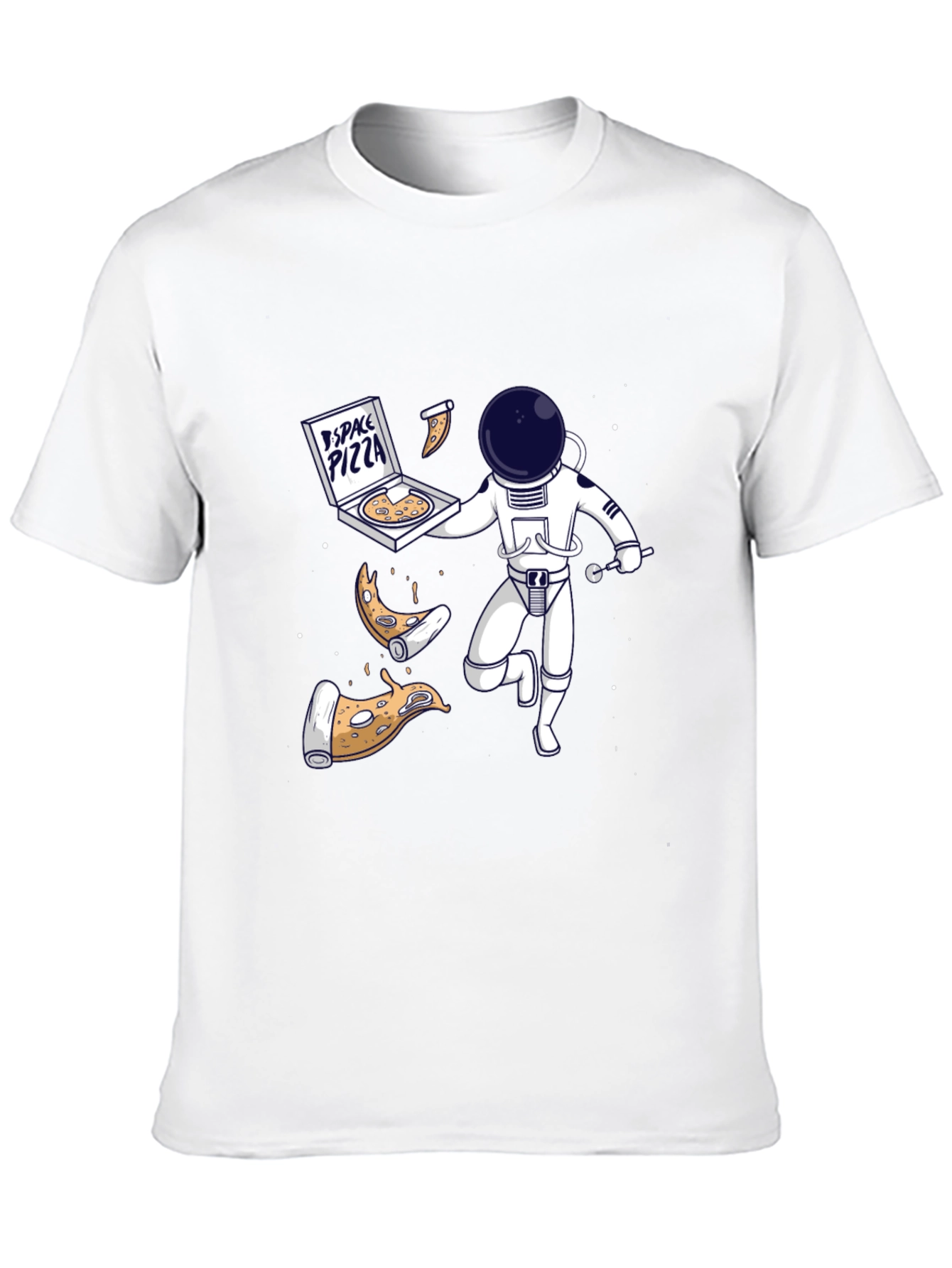 Space Pizza T-Shirt: Astronauts & Pizza in Orbit