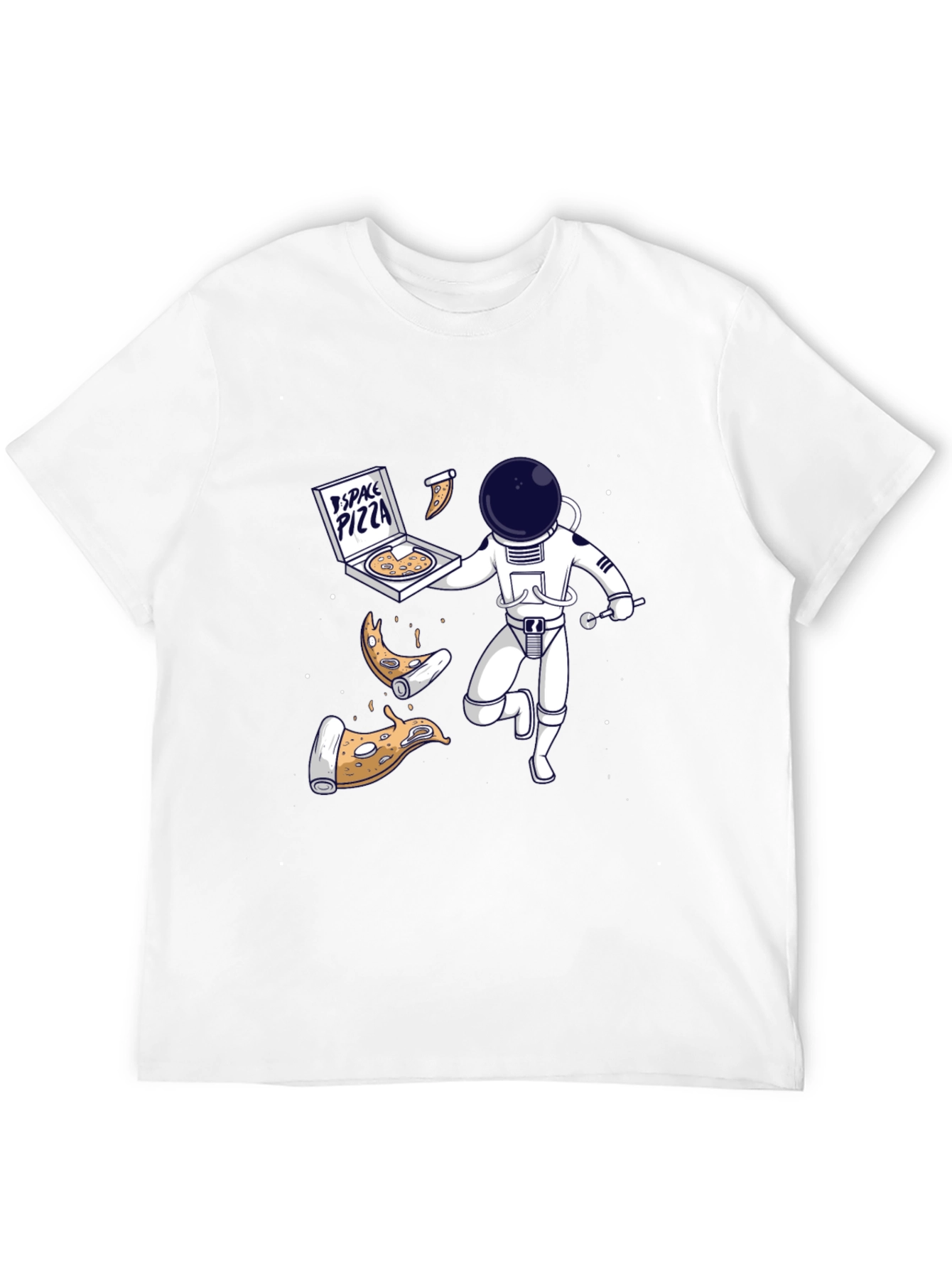 Space Pizza T-Shirt: Astronauts & Pizza in Orbit