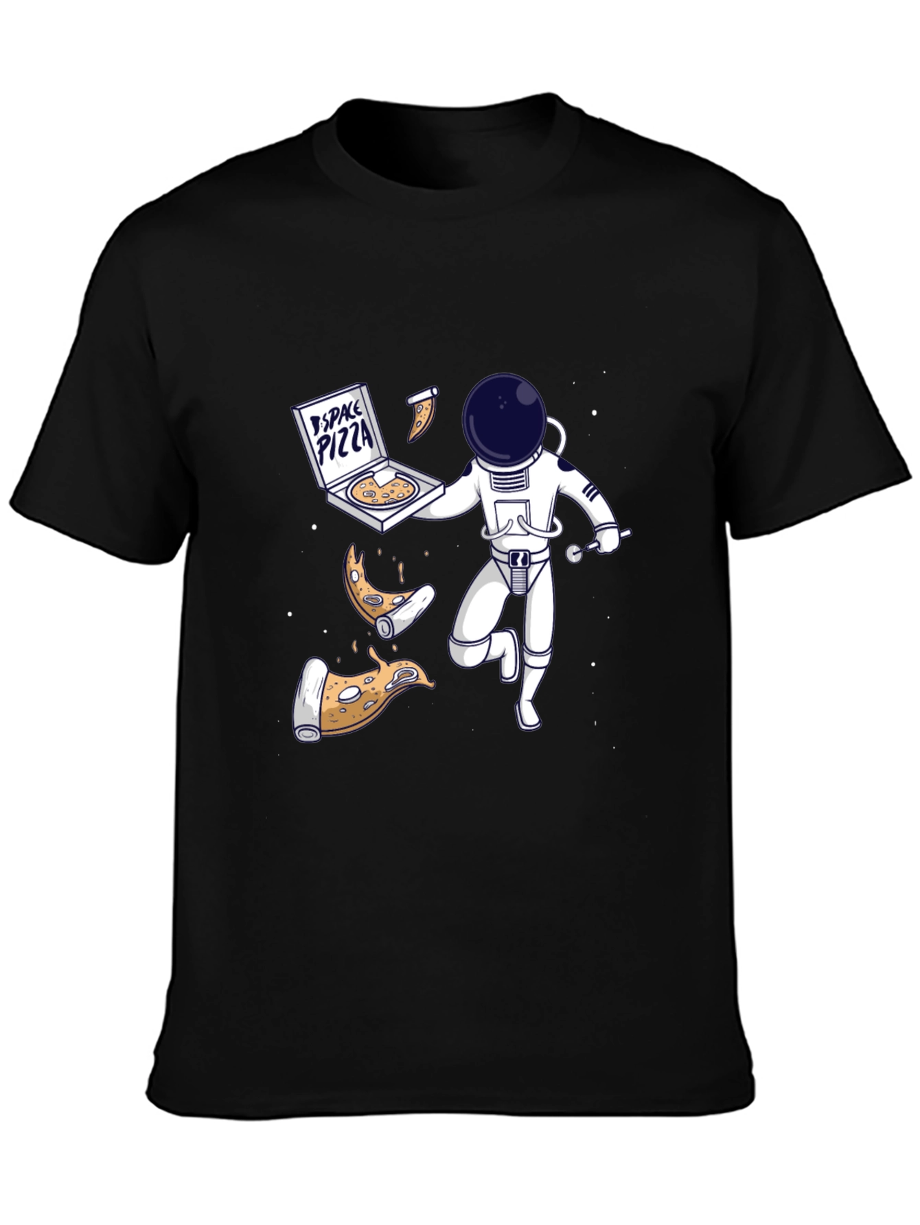 Space Pizza T-Shirt: Astronauts & Pizza in Orbit