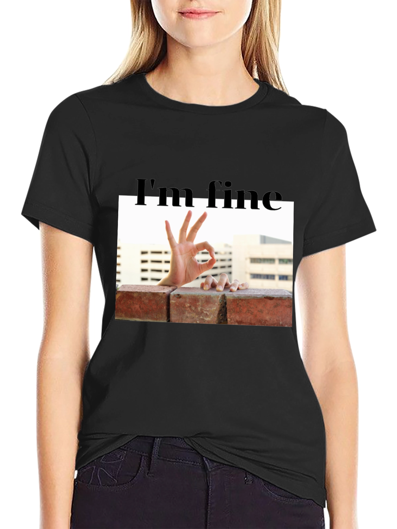 Im Fine Okay Hand Gesture T-Shirt