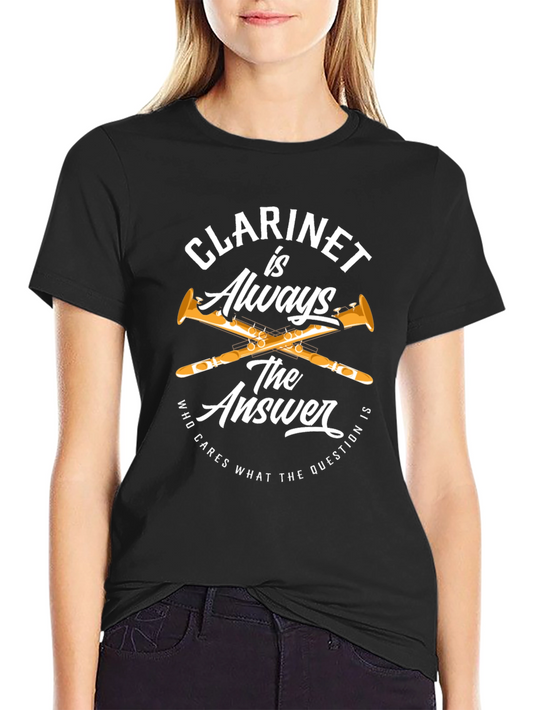 Clarinet is Always the Answer Black T-Shirt