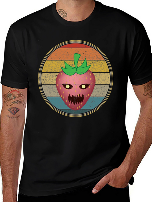 Retro Scary Strawberry Graphic Tee