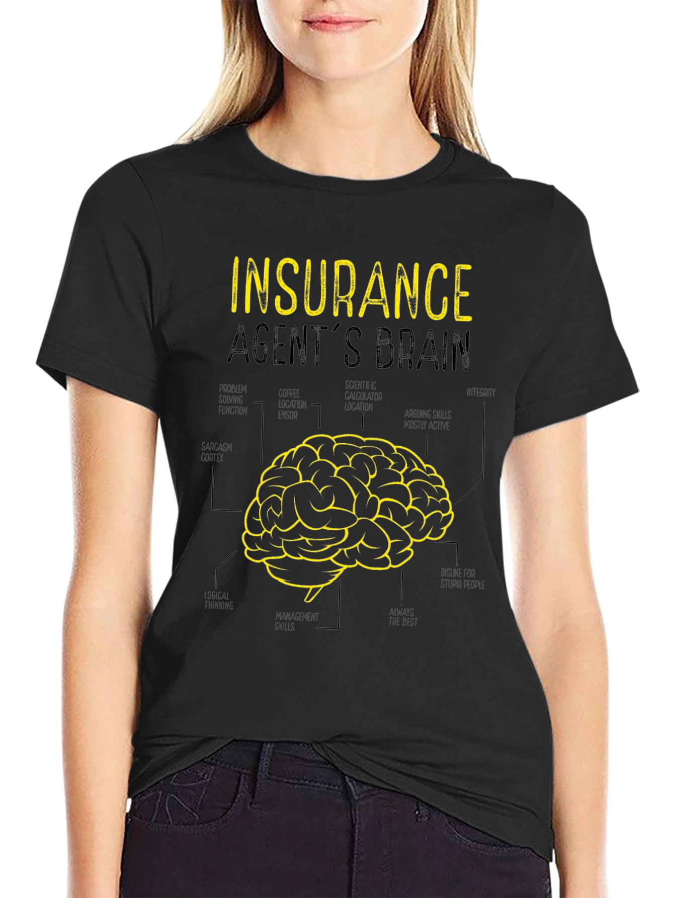 Insurance Agent Brain T-Shirt - Funny Graphic Tee