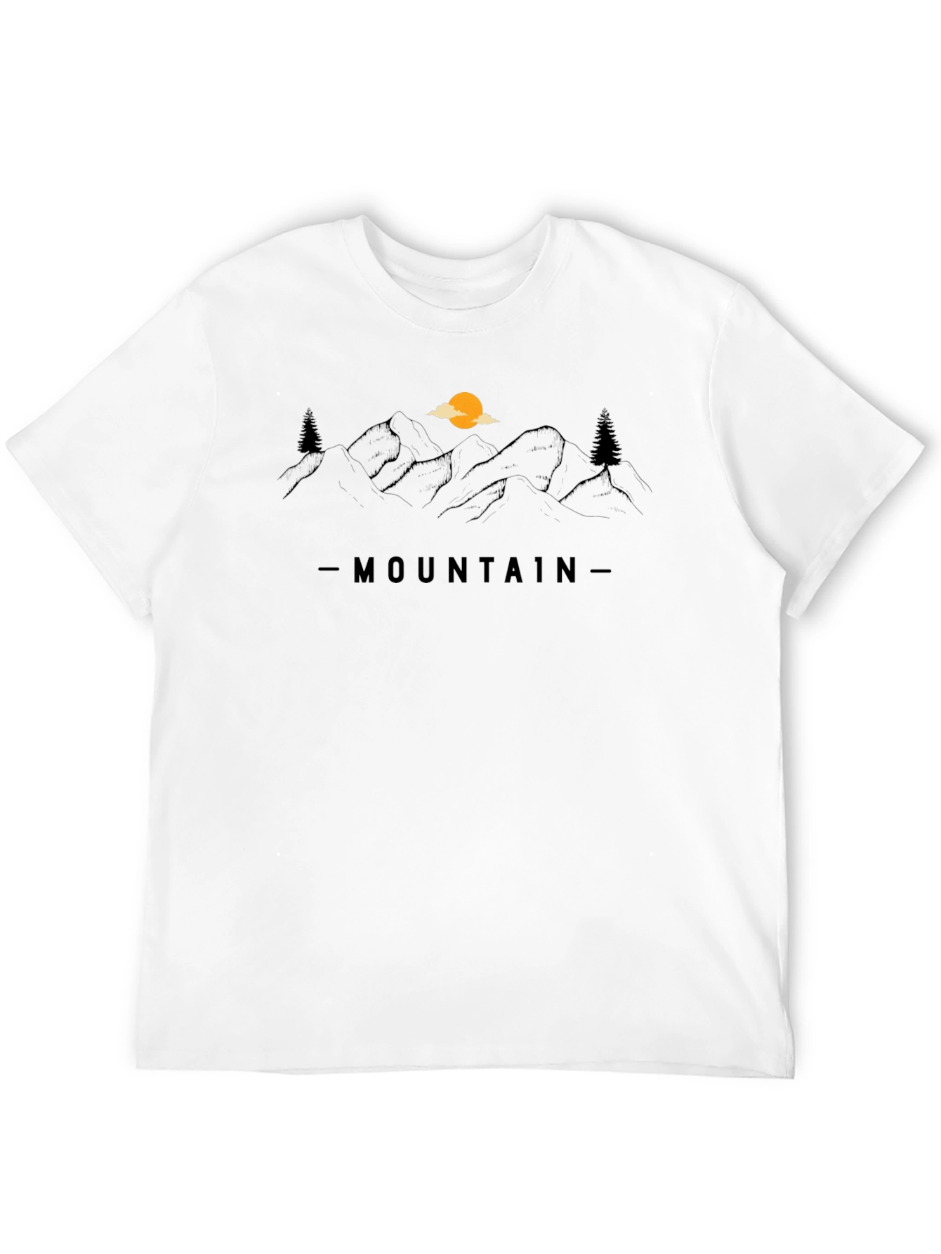 Mountain Graphic Tee - Black Casual T-Shirt
