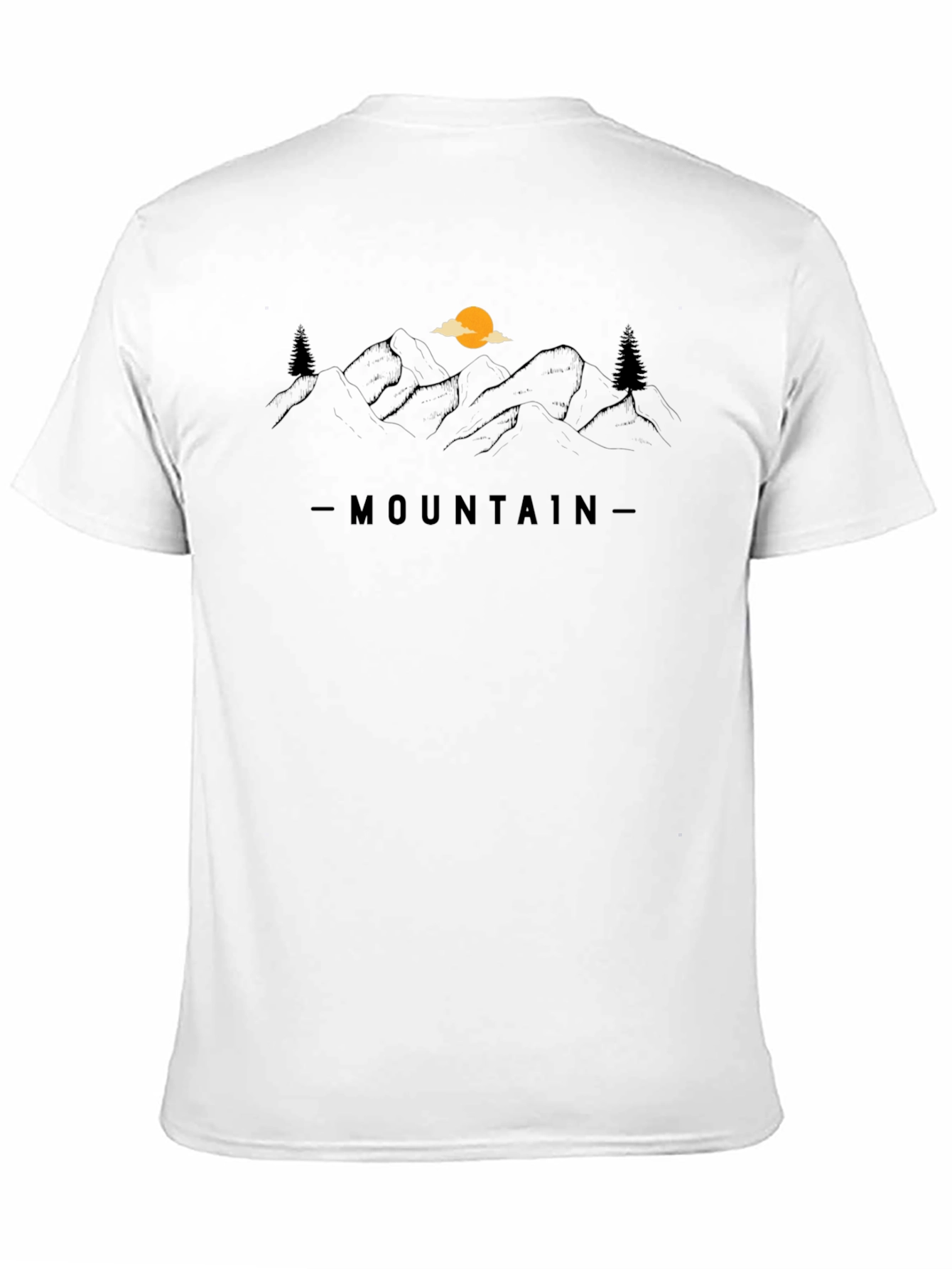 Mountain Graphic Tee - Black Casual T-Shirt