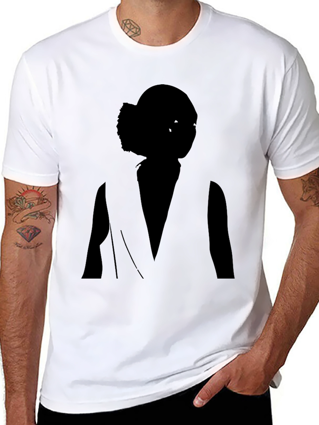 Leia Silhouette Graphic Tee - Black