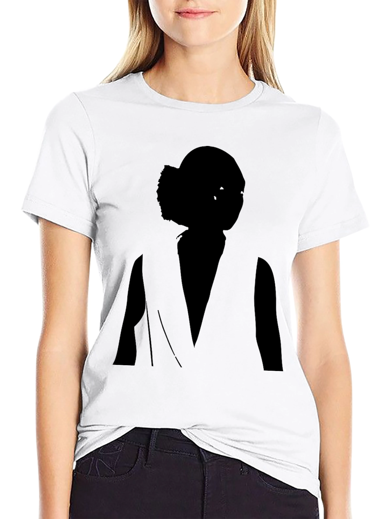 Leia Silhouette Graphic Tee - Black