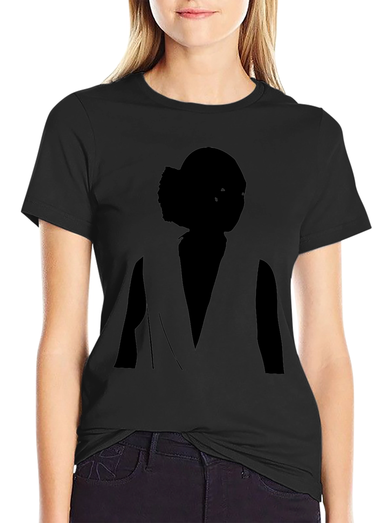 Leia Silhouette Graphic Tee - Black