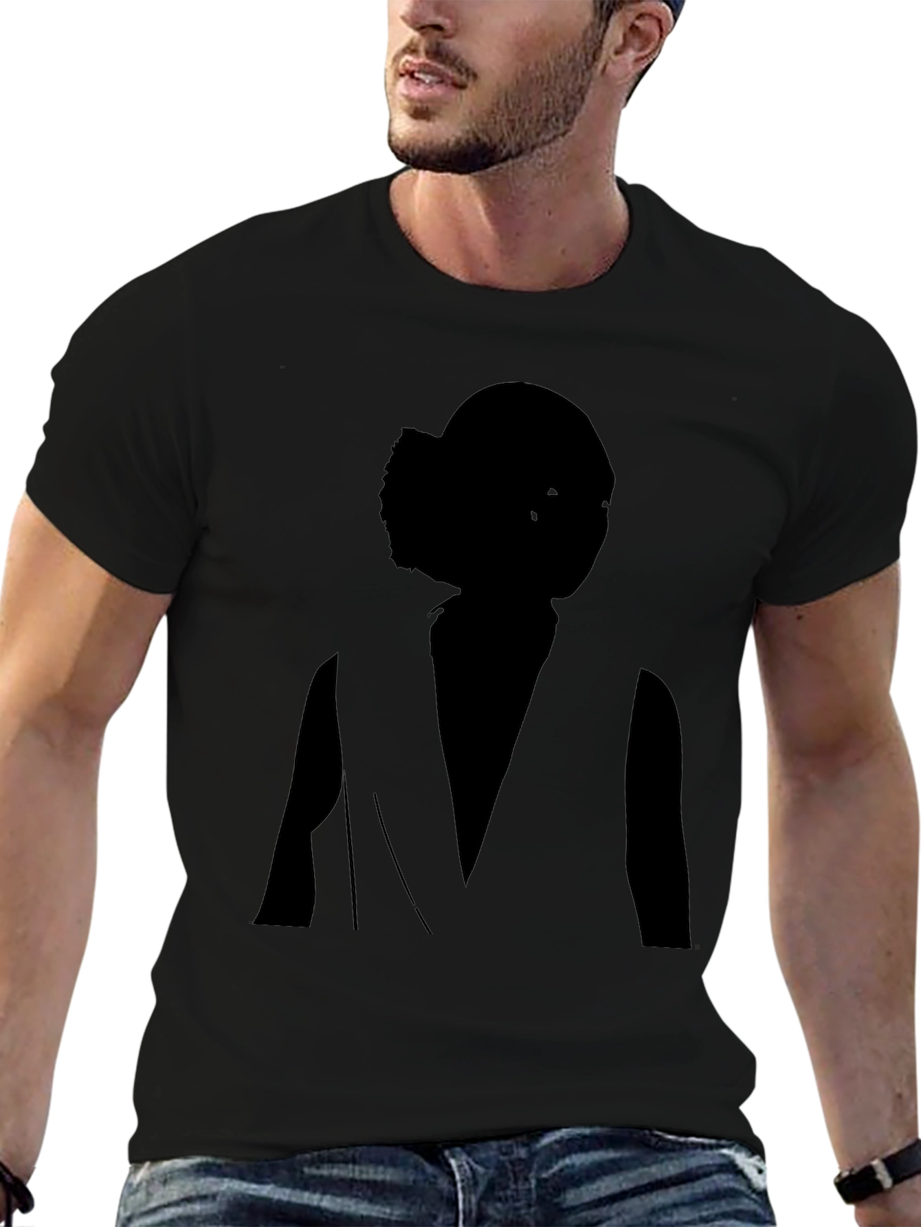 Leia Silhouette Graphic Tee - Black