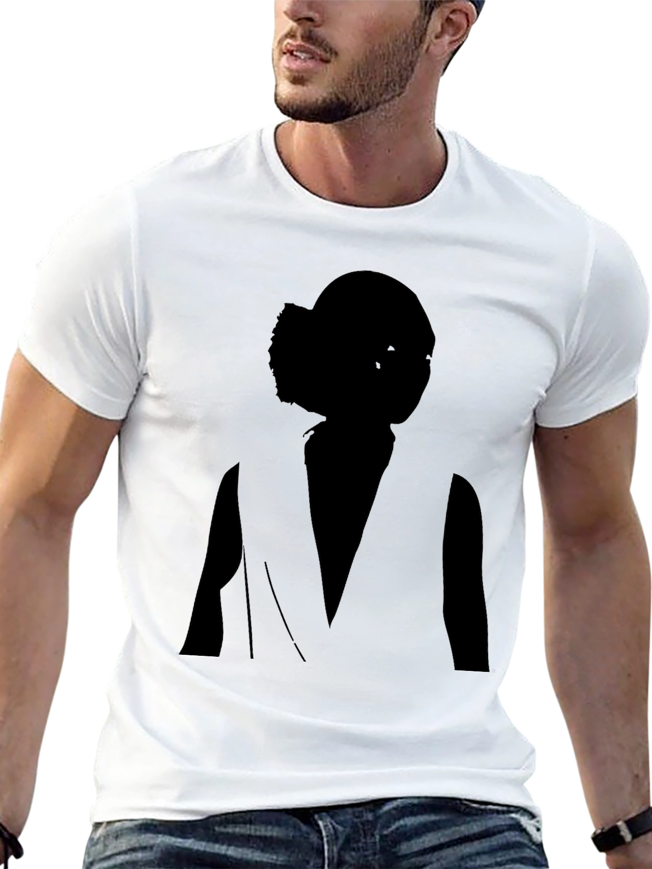 Leia Silhouette Graphic Tee - Black