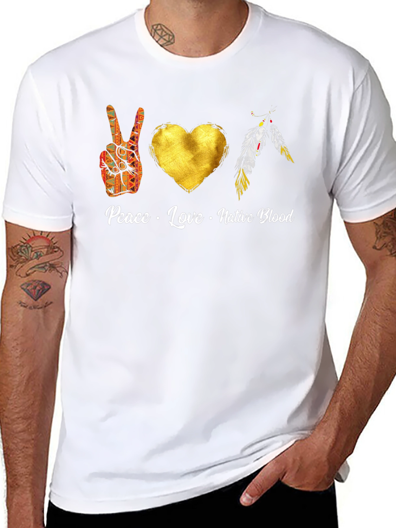 Peace Love Native Blood T-Shirt