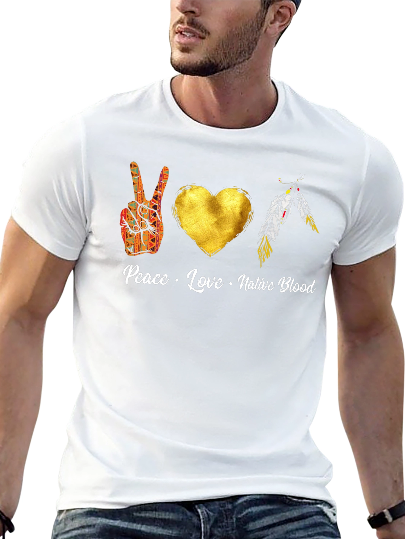 Peace Love Native Blood T-Shirt