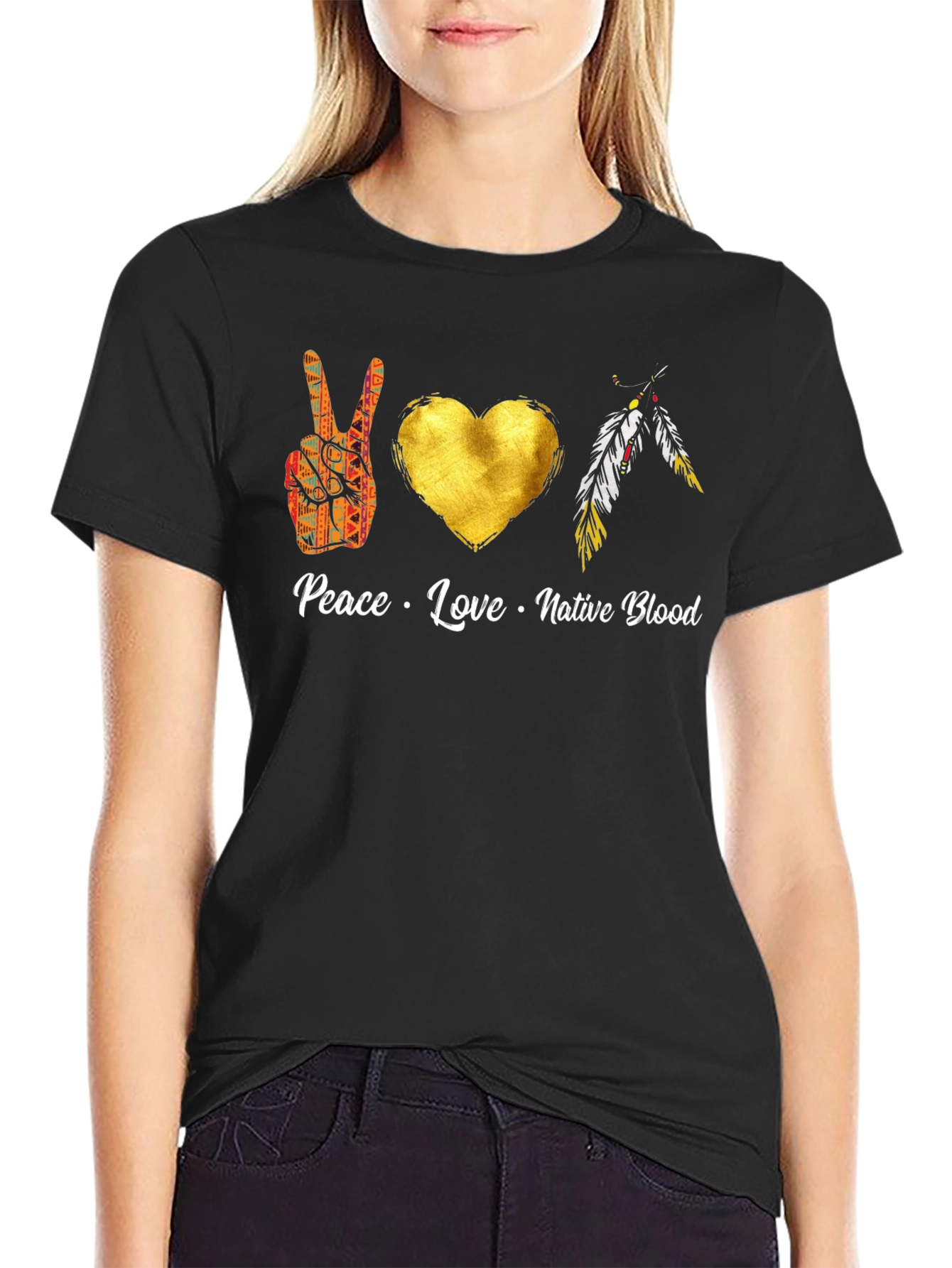 Peace Love Native Blood T-Shirt