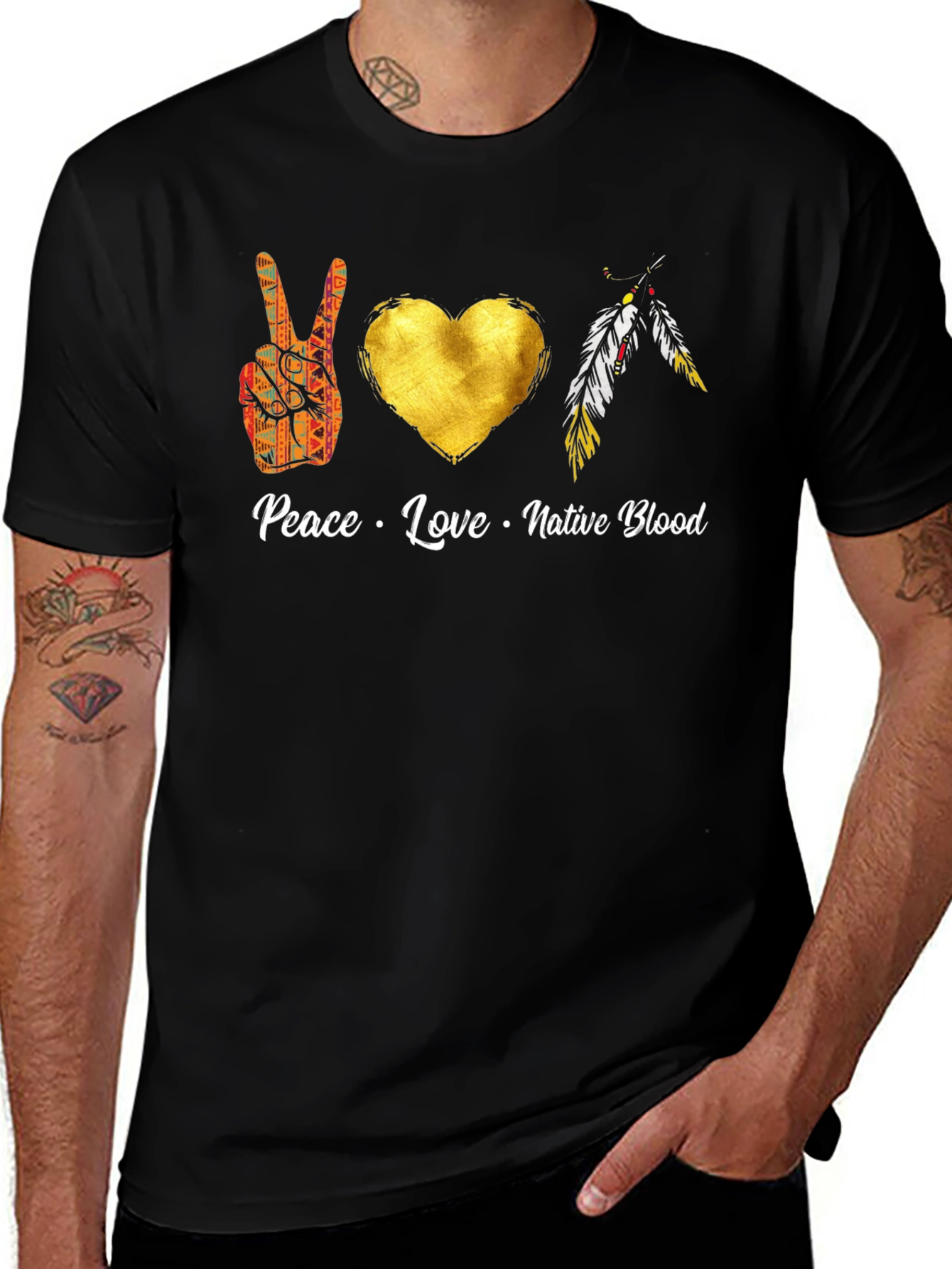 Peace Love Native Blood T-Shirt