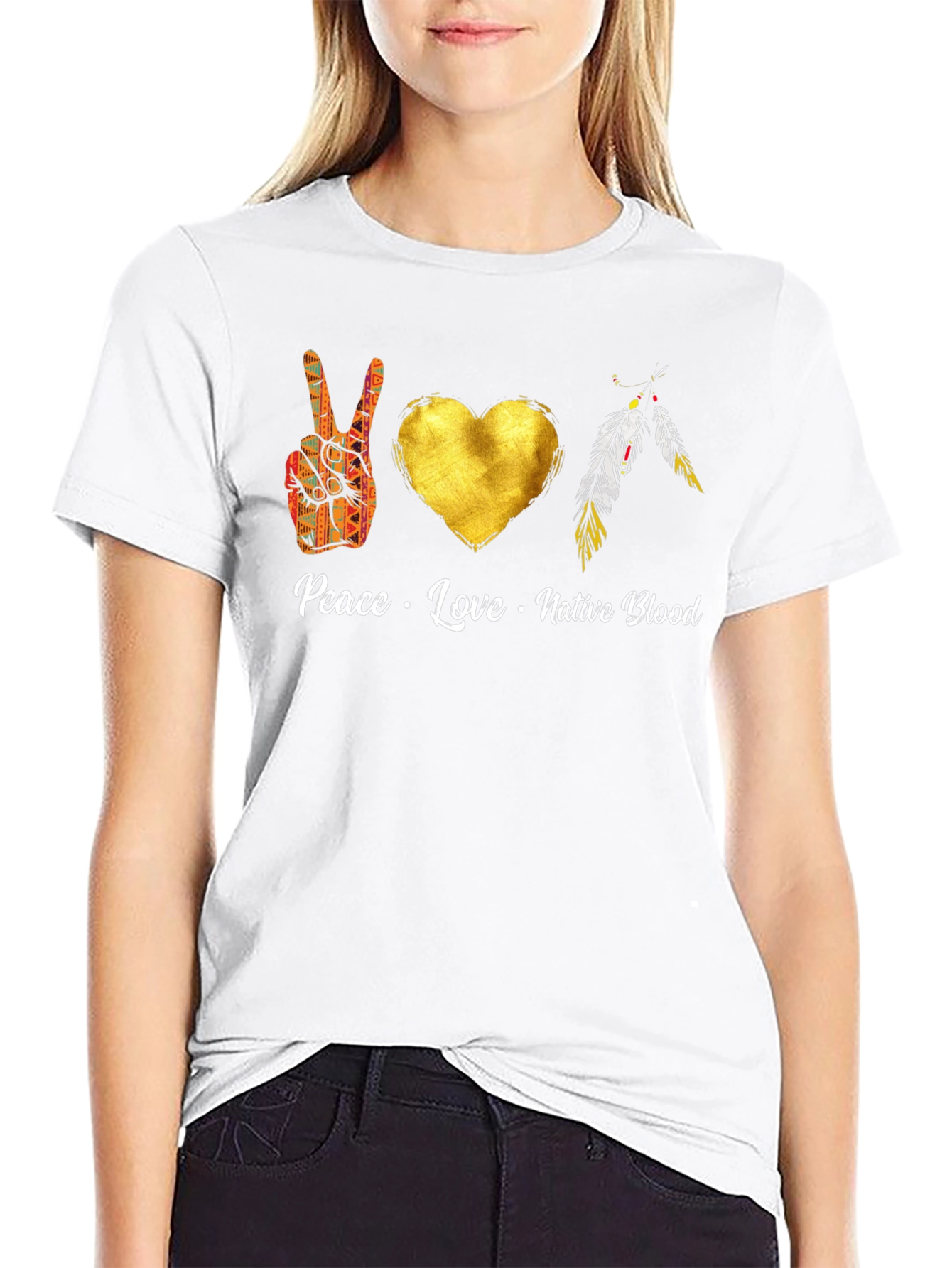 Peace Love Native Blood T-Shirt