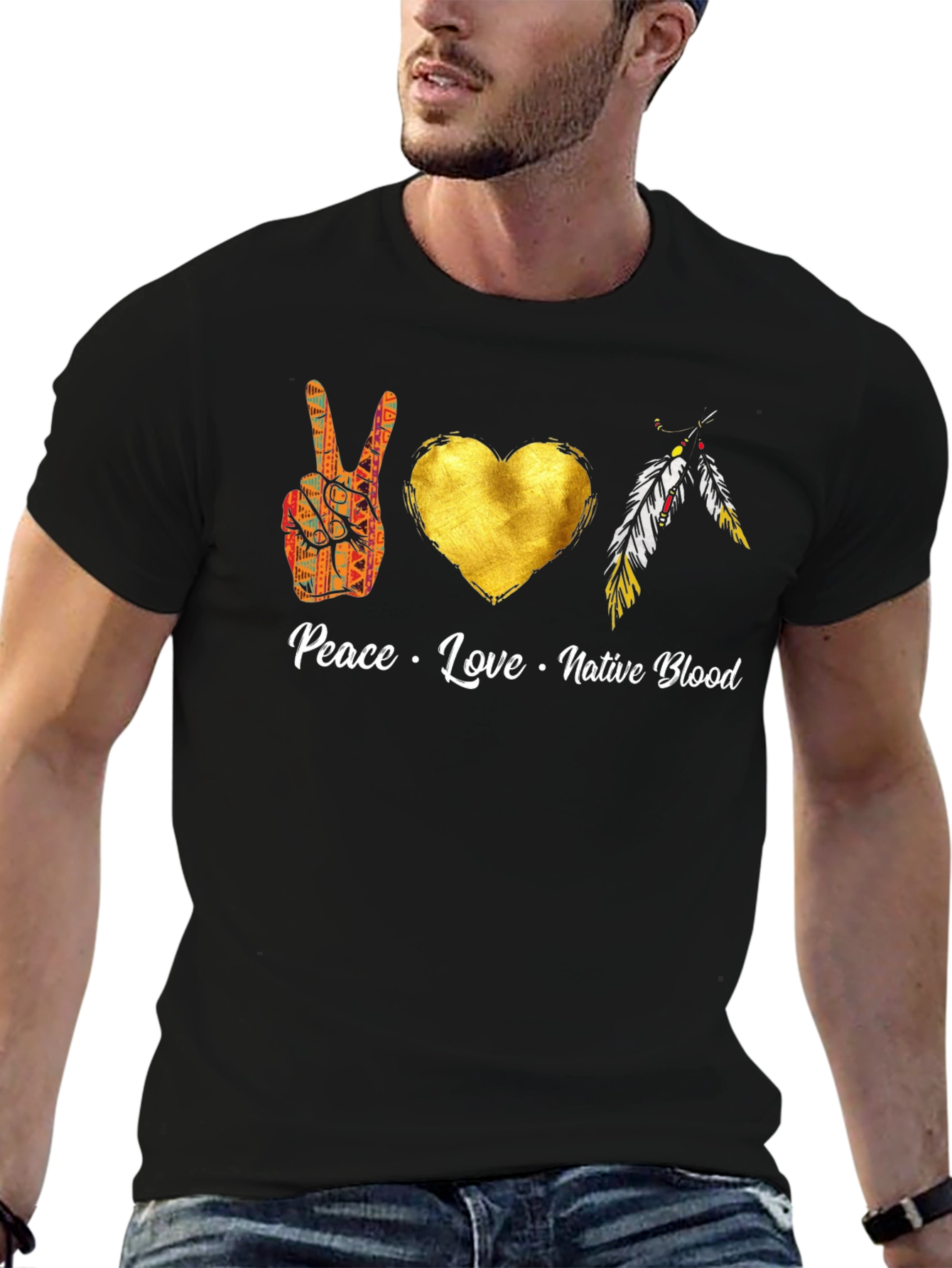 Peace Love Native Blood T-Shirt