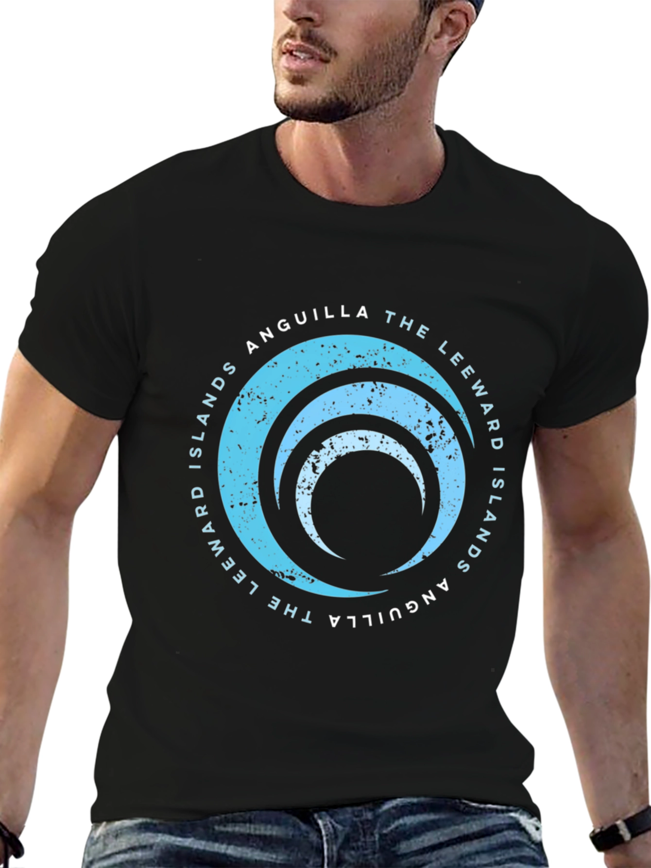 Anguilla Leeward Islands Graphic Tee - Black