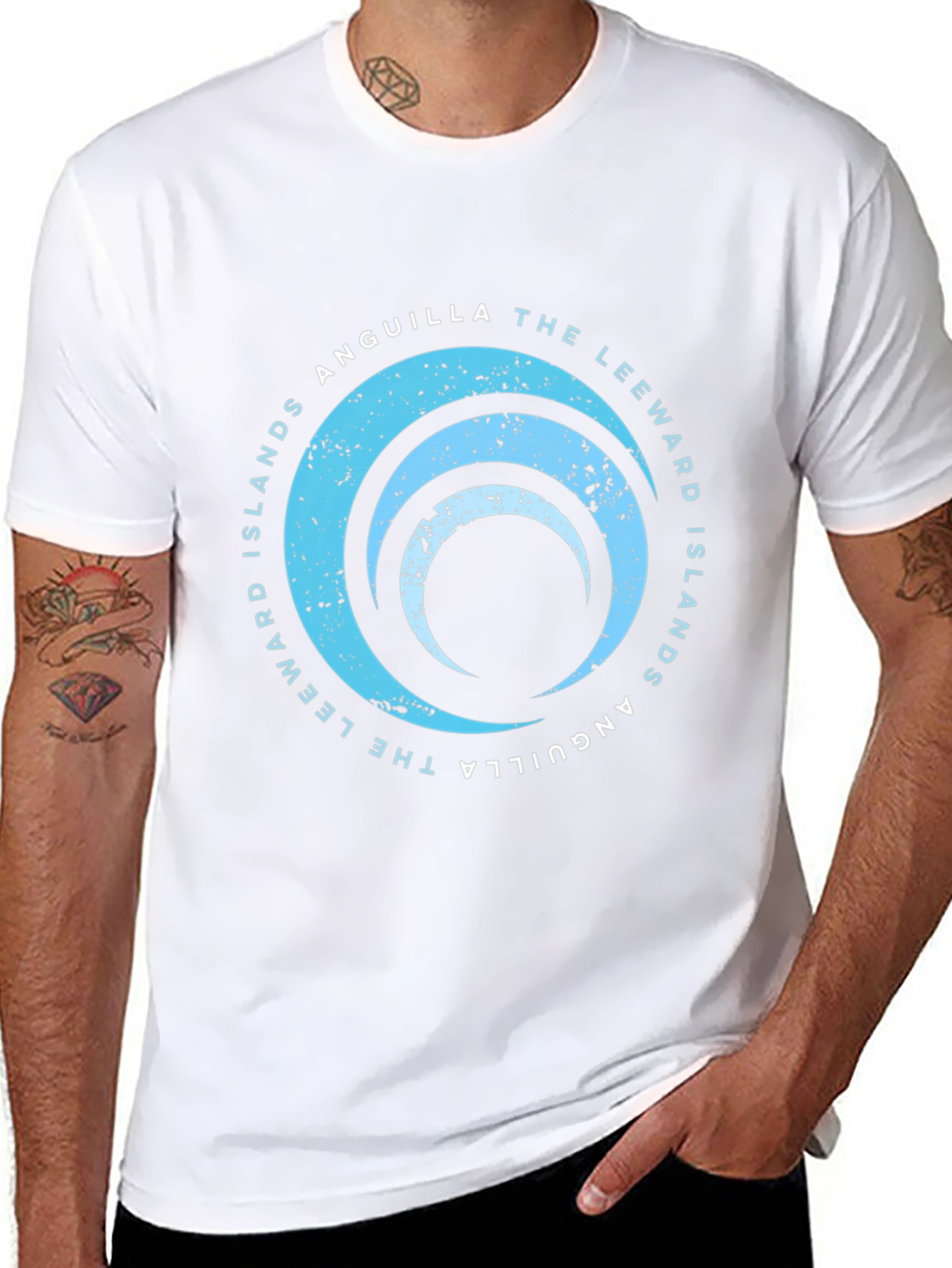 Anguilla Leeward Islands Graphic Tee - Black