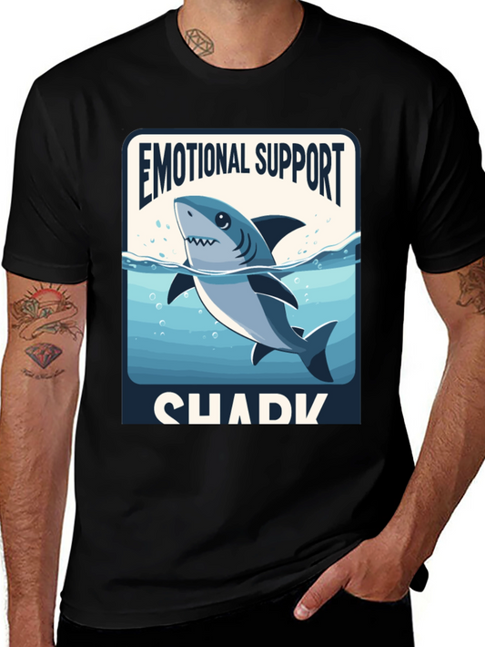 Emotional Support Shark T-Shirt - Funny Graphic Tee