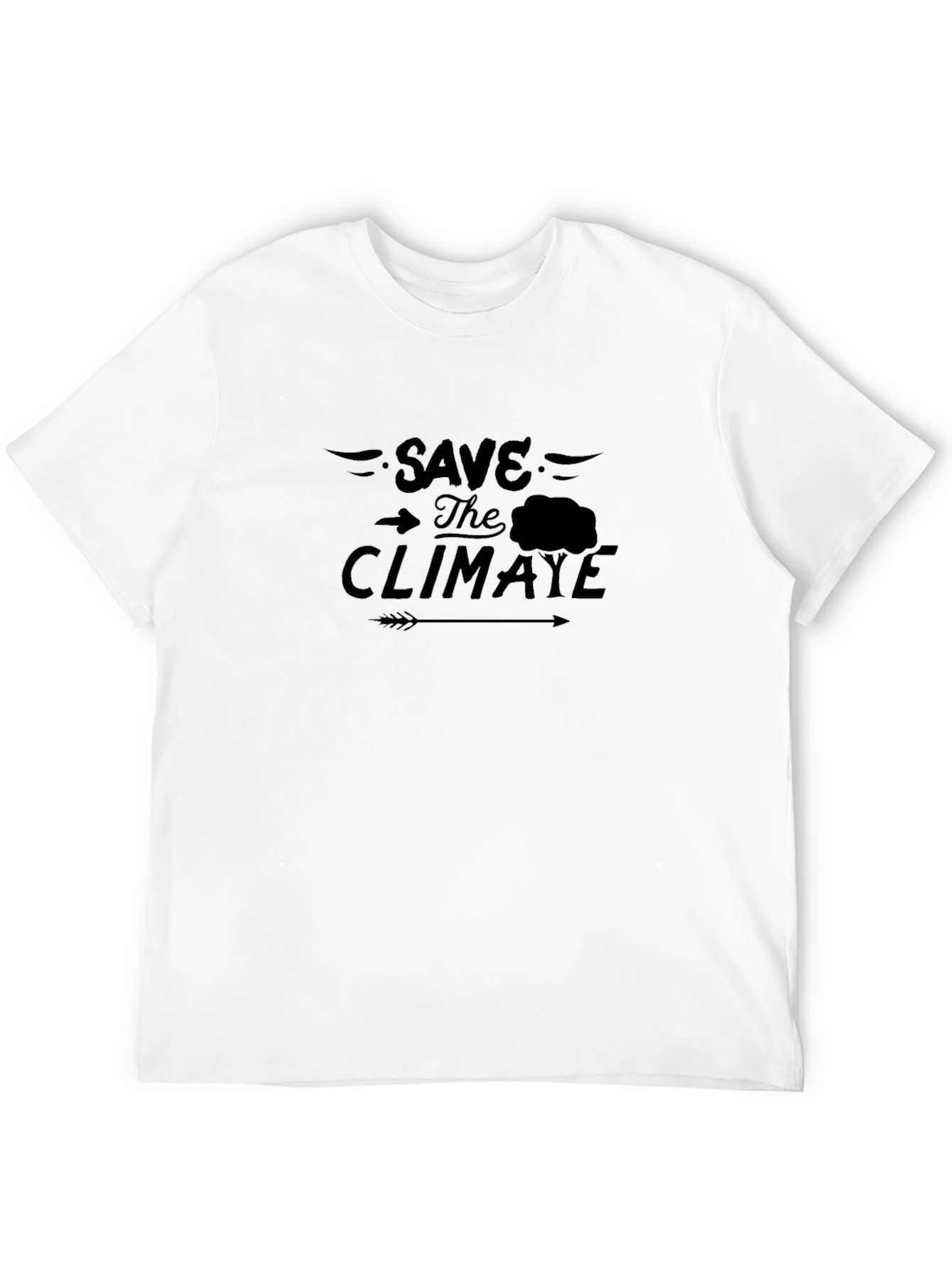 Save the Climate Black Graphic T-Shirt