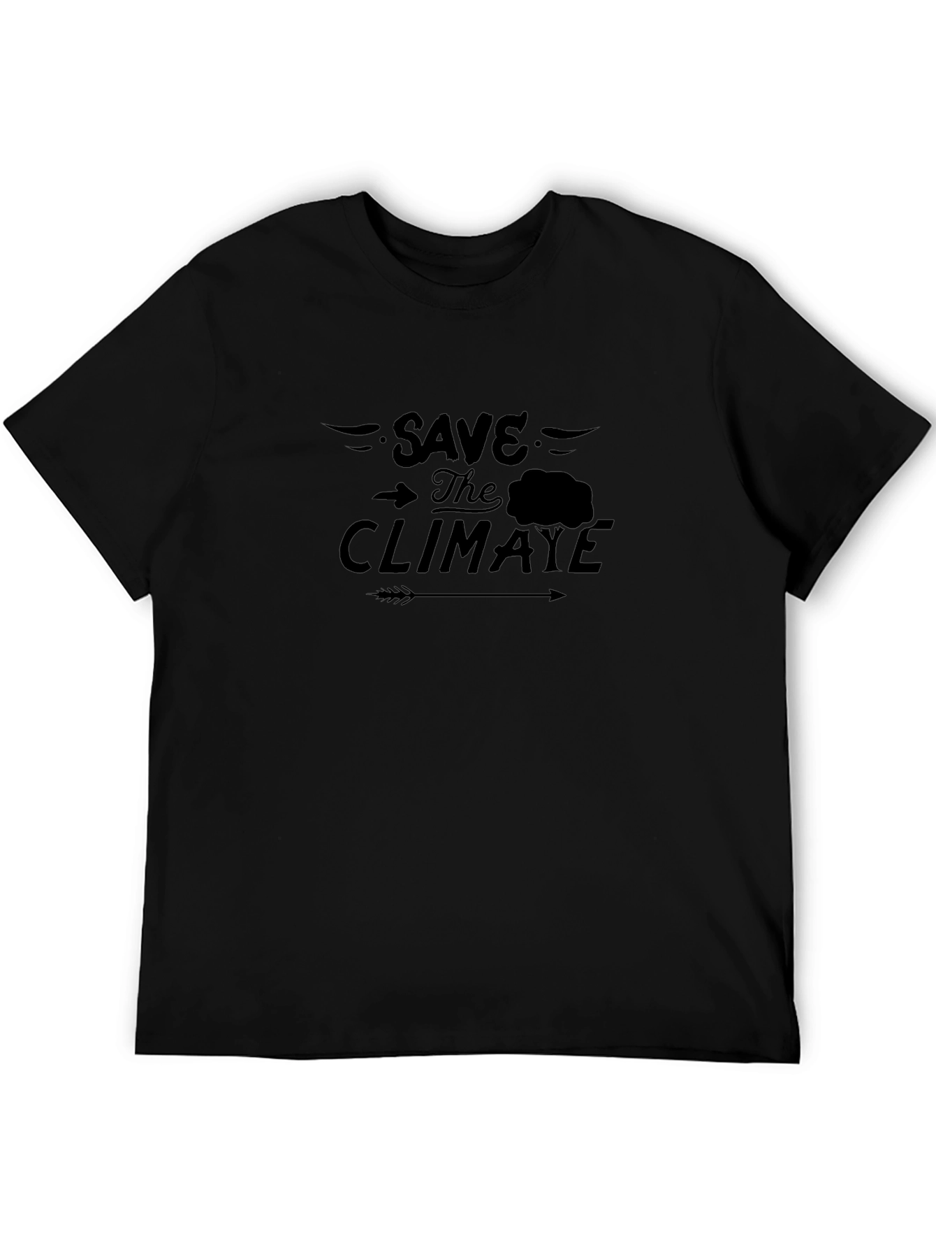 Save the Climate Black Graphic T-Shirt