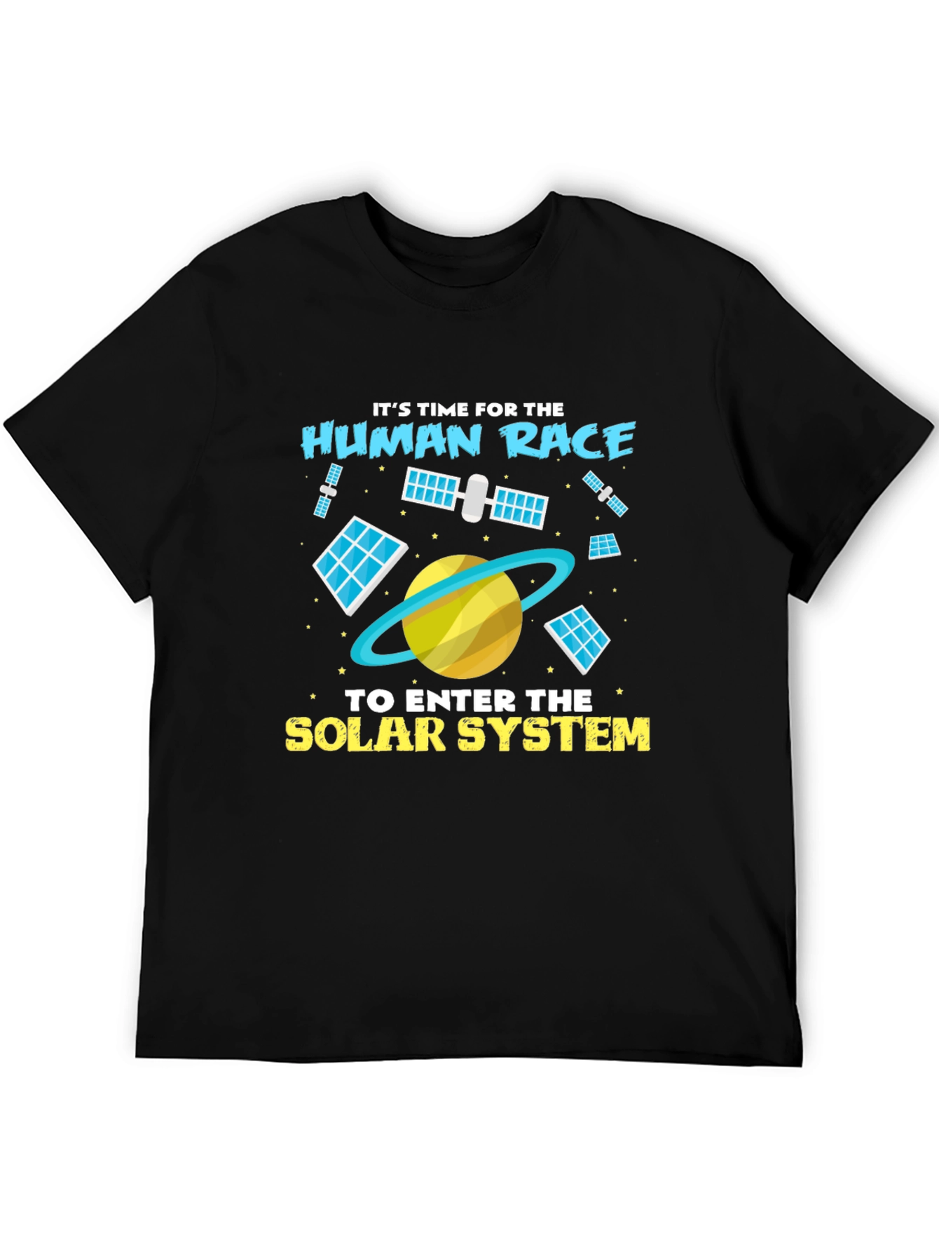 Human Race Solar System Black T-Shirt