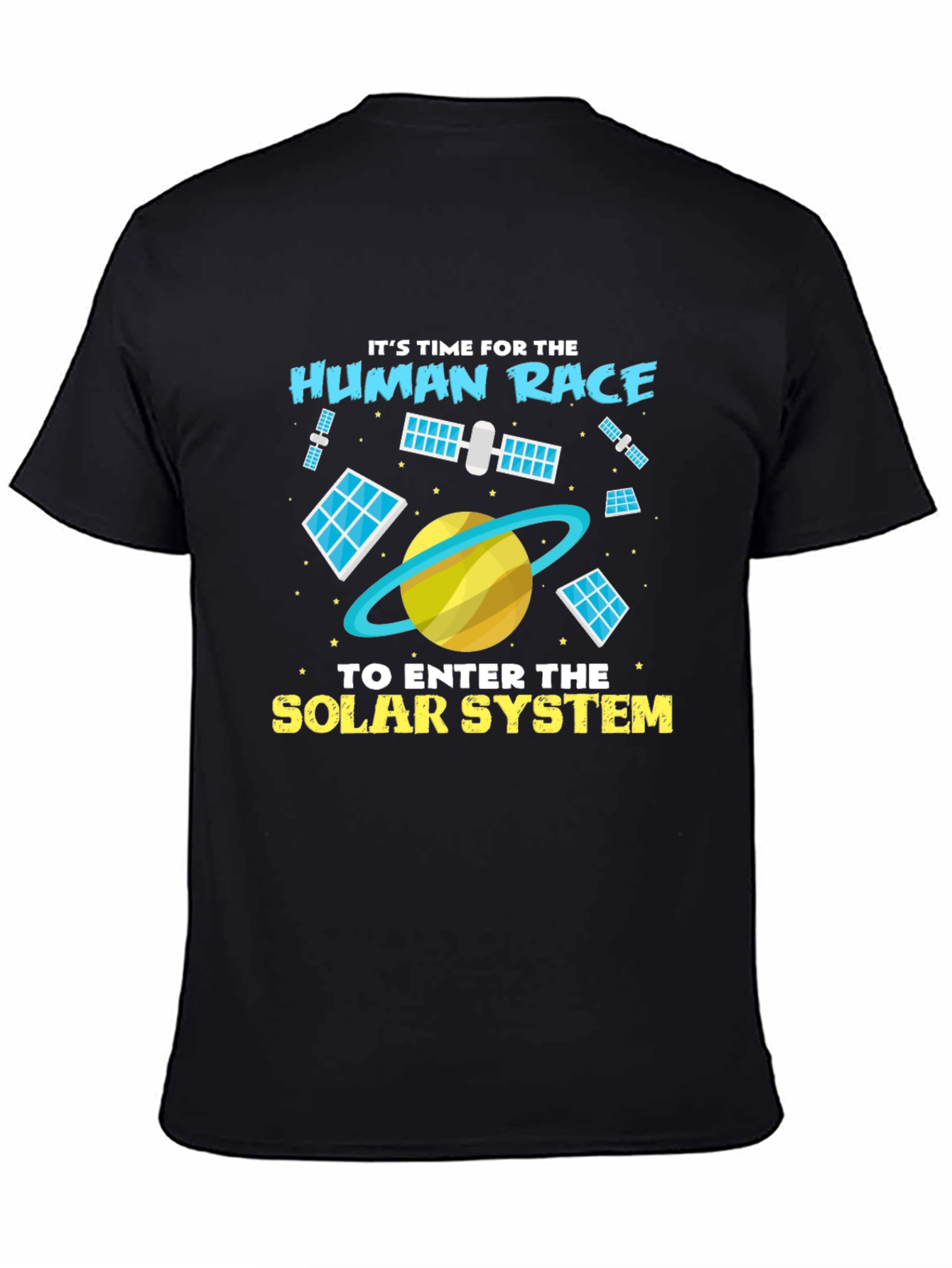 Human Race Solar System Black T-Shirt