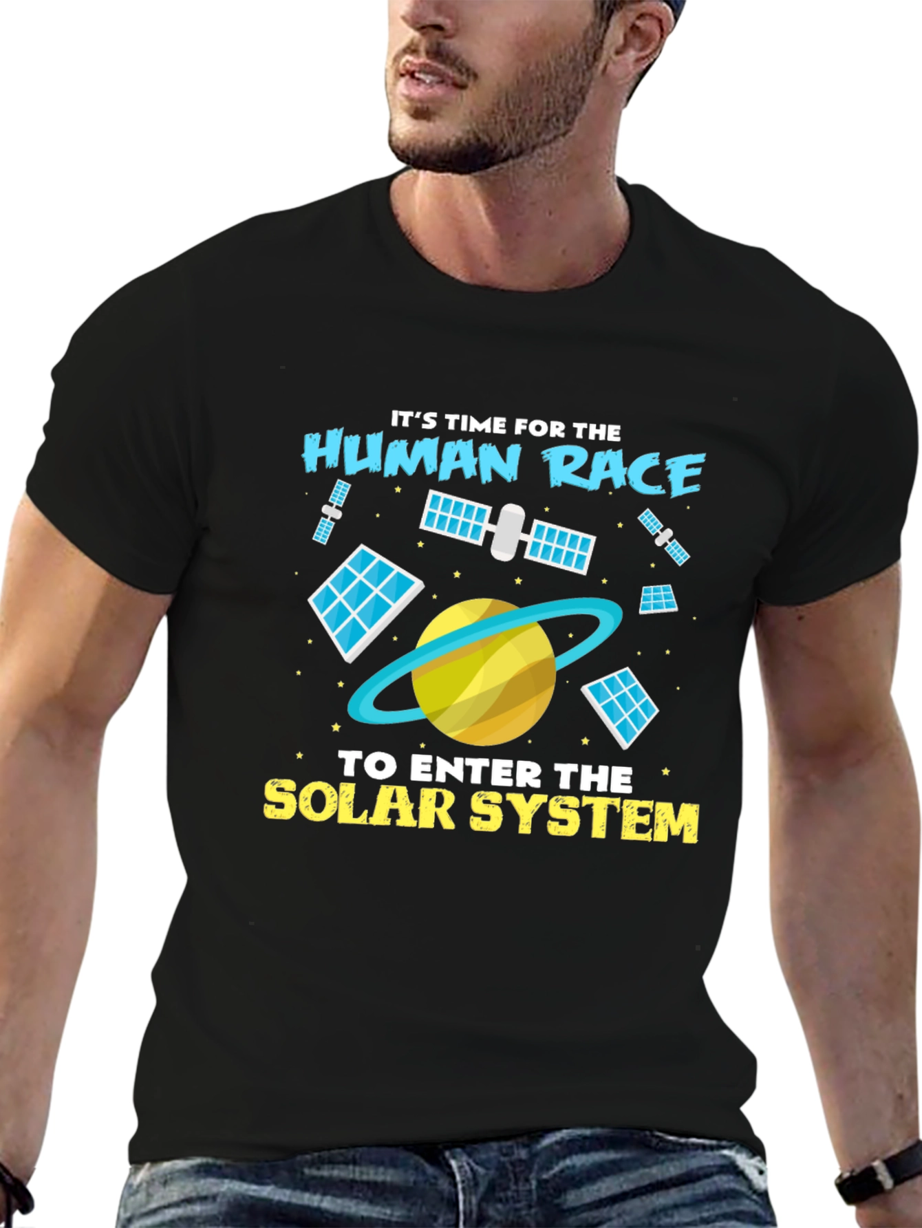 Human Race Solar System Black T-Shirt