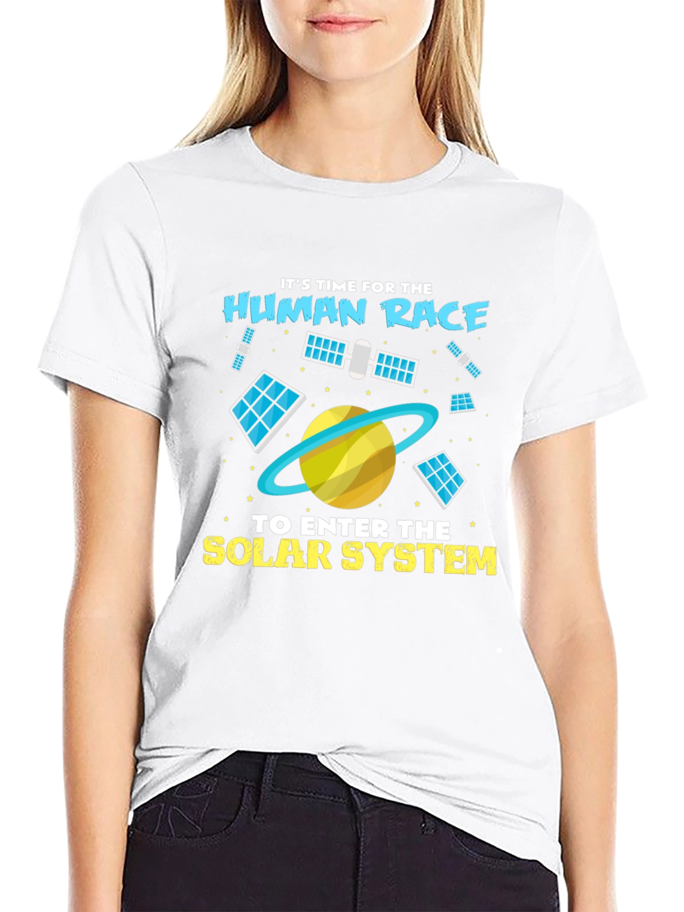 Human Race Solar System Black T-Shirt