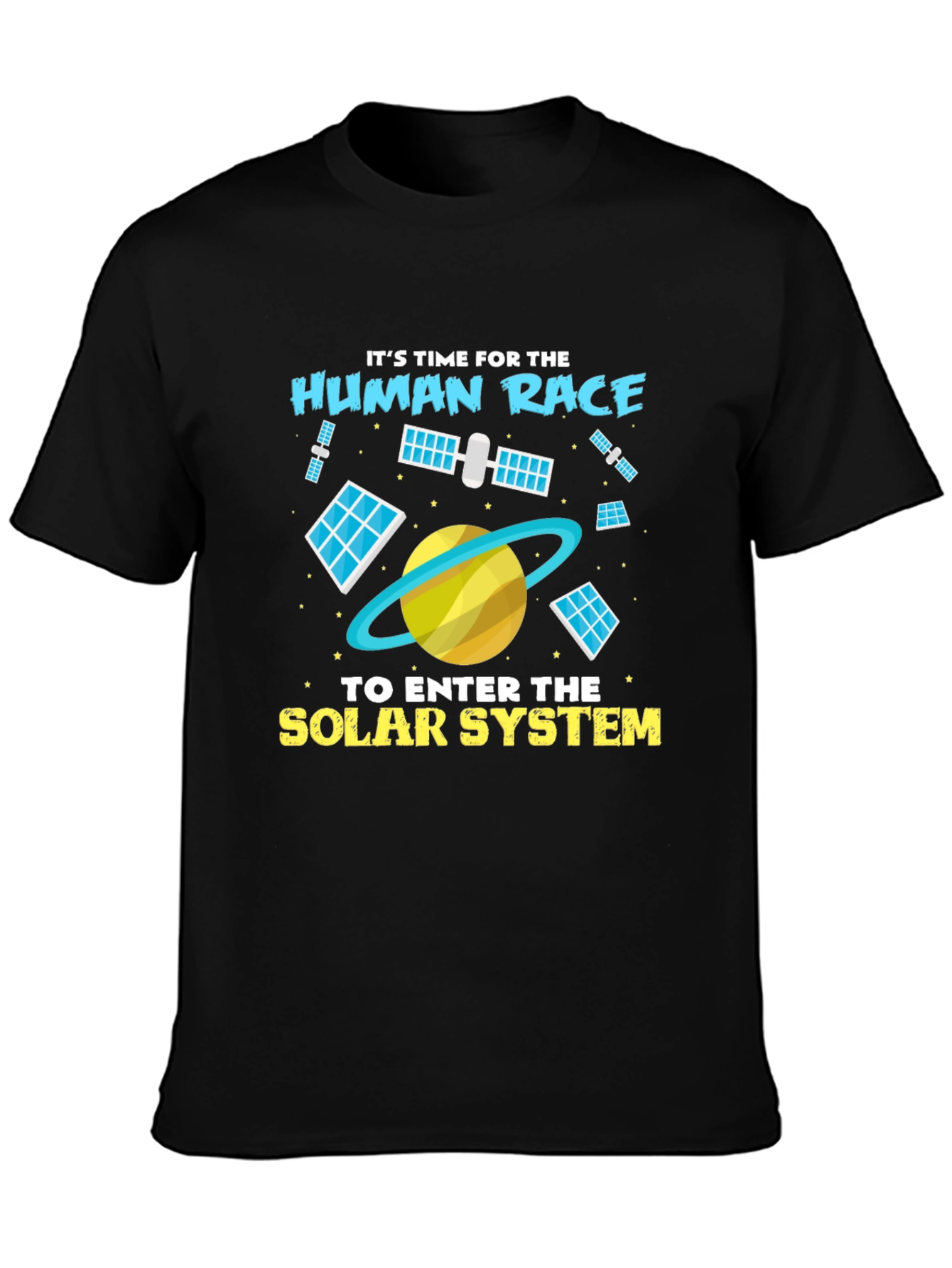 Human Race Solar System Black T-Shirt