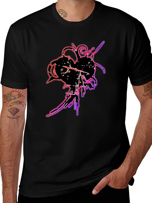 Grunge Heart T-Shirt - Edgy Graphic Tee