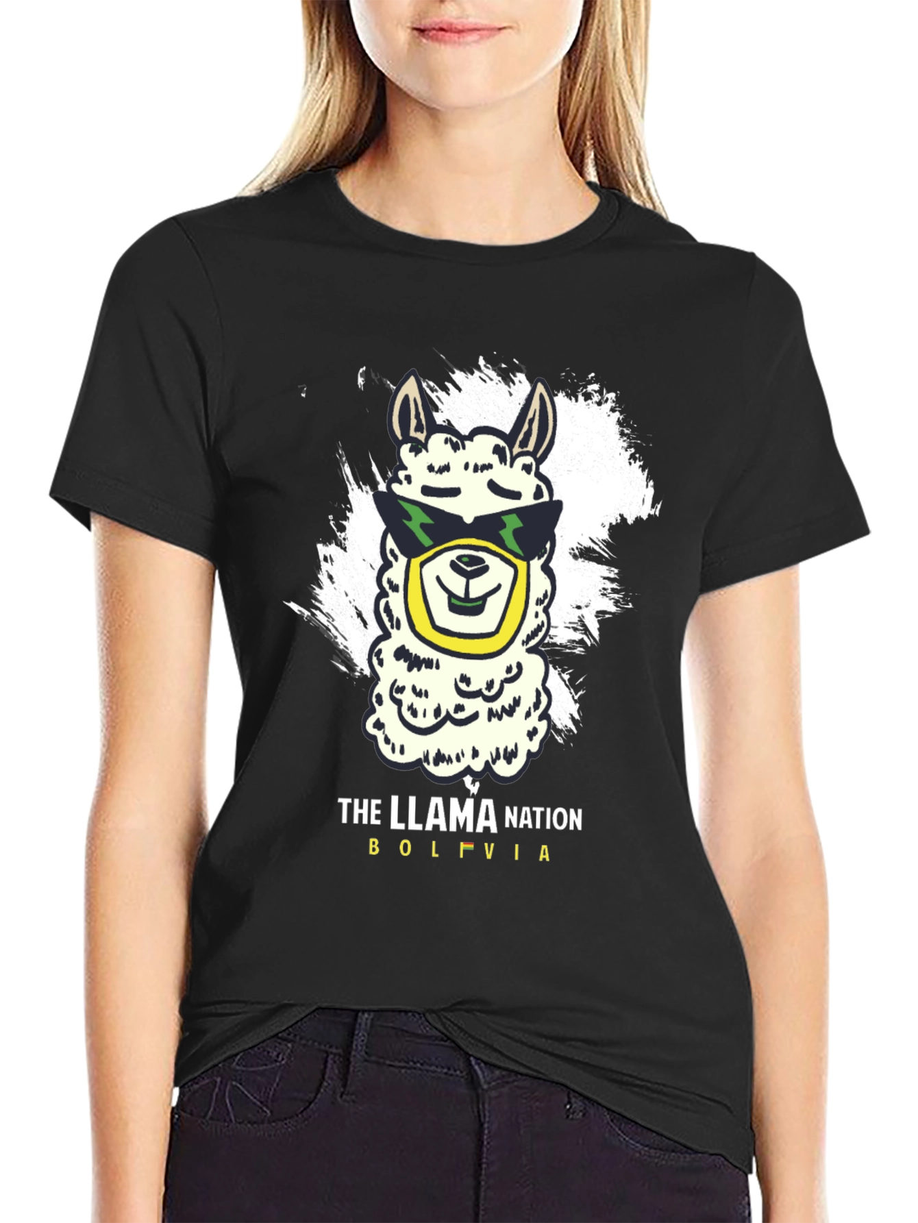 Llama Nation Graphic Tee - Bolivia Pride!