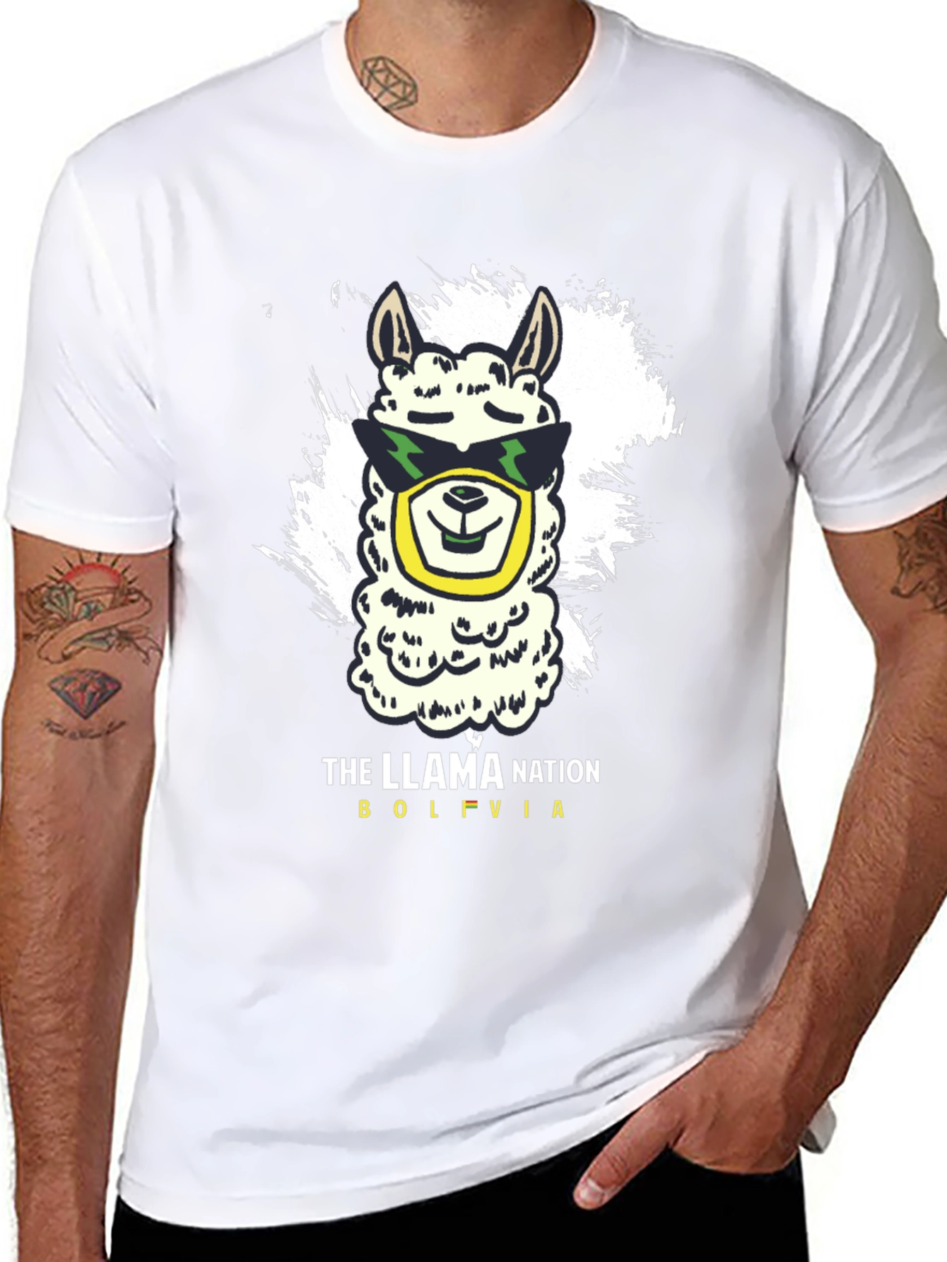 Llama Nation Graphic Tee - Bolivia Pride!