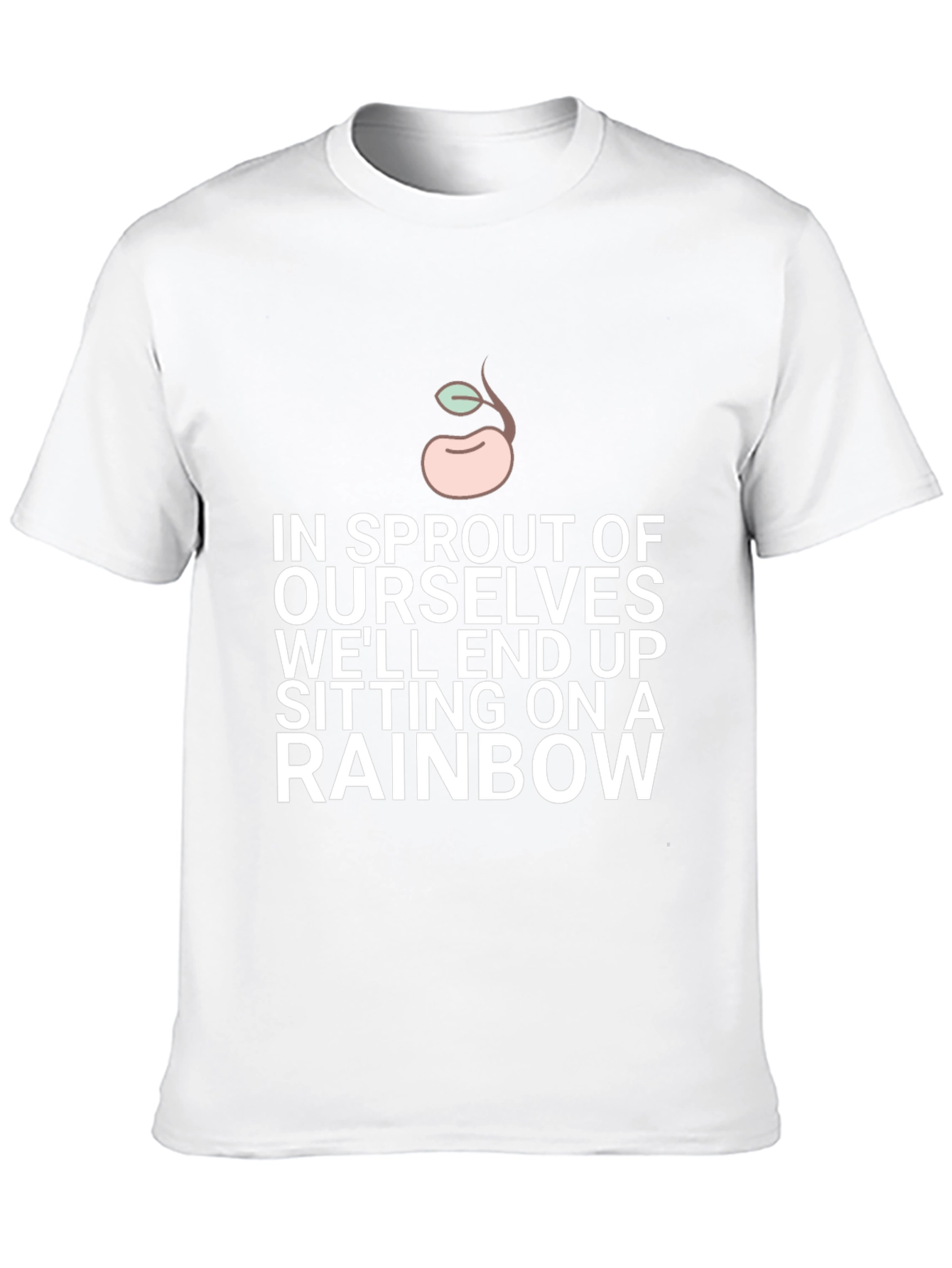 Sprout Rainbow Graphic Tee - Black Cotton Blend T-Shirt