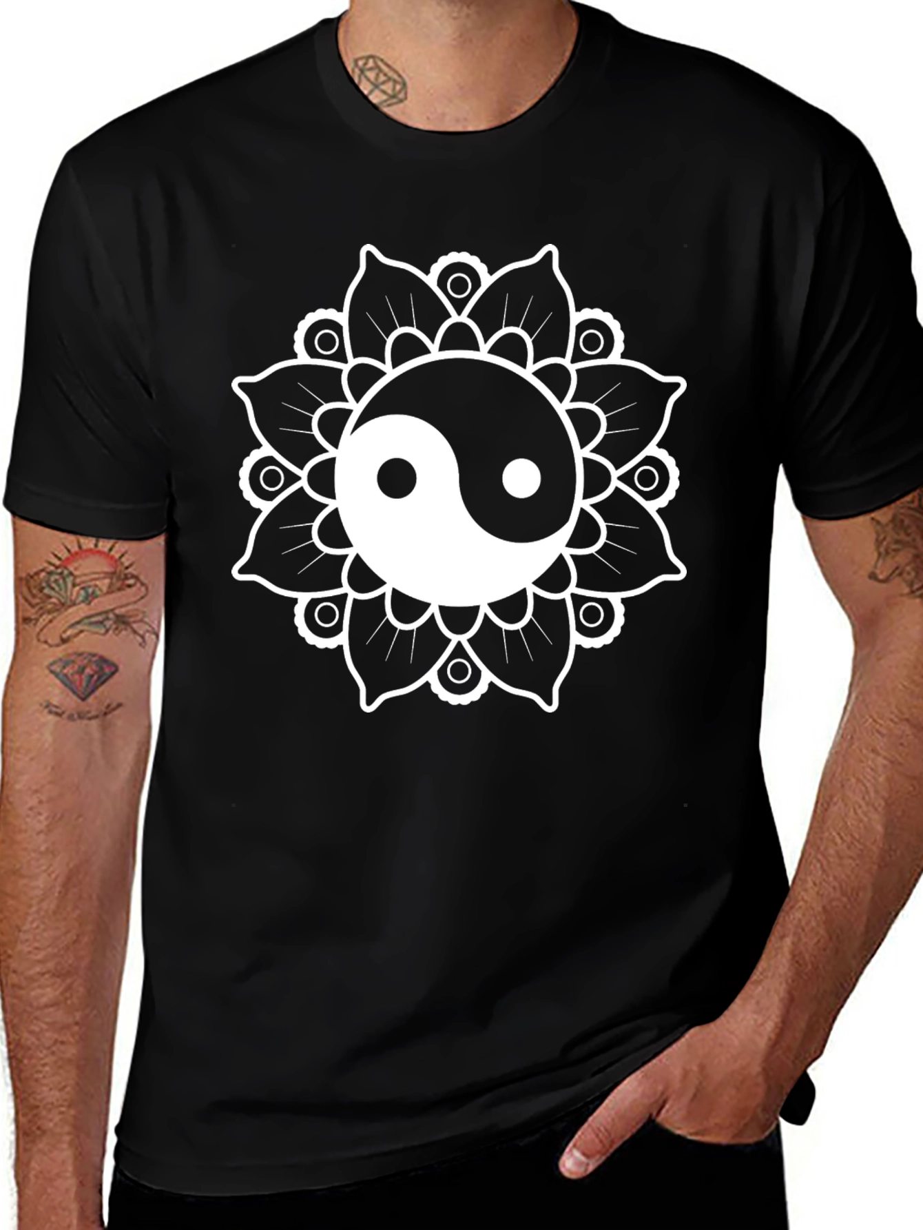 Yin Yang Mandala T-Shirt - Balance & Harmony