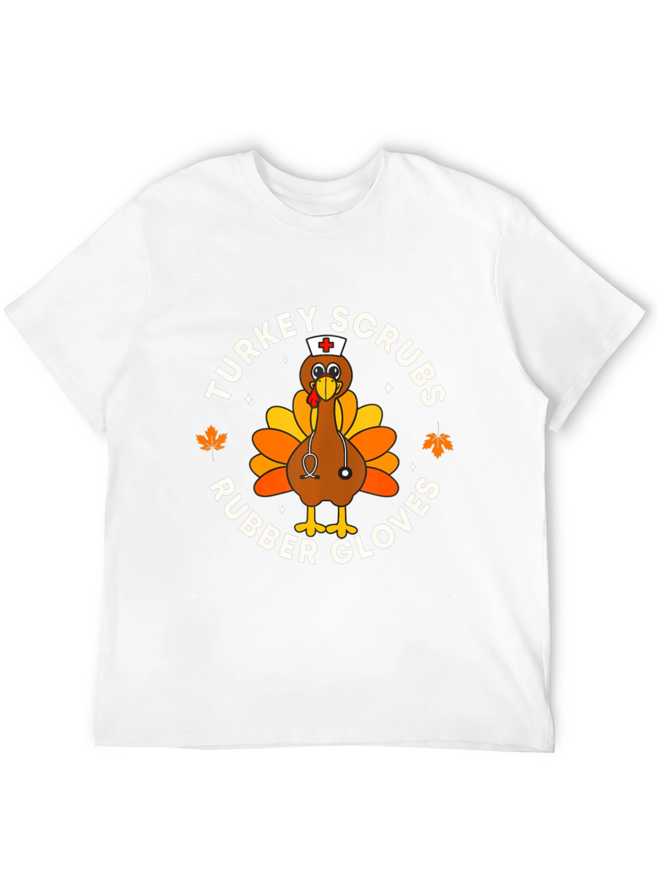 Turkey Scrubs Rubber Gloves Black Graphic Tee