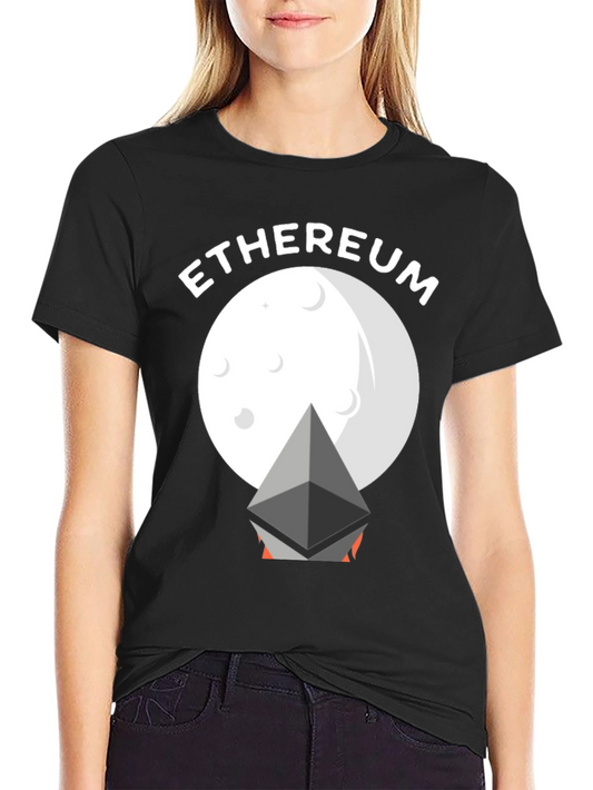 Ethereum Moon Graphic Tee - Crypto Enthusiast T-Shirt
